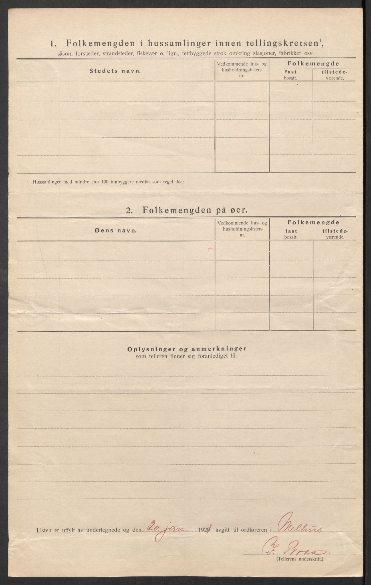 SAT, 1920 census for Melhus, 1920, p. 28