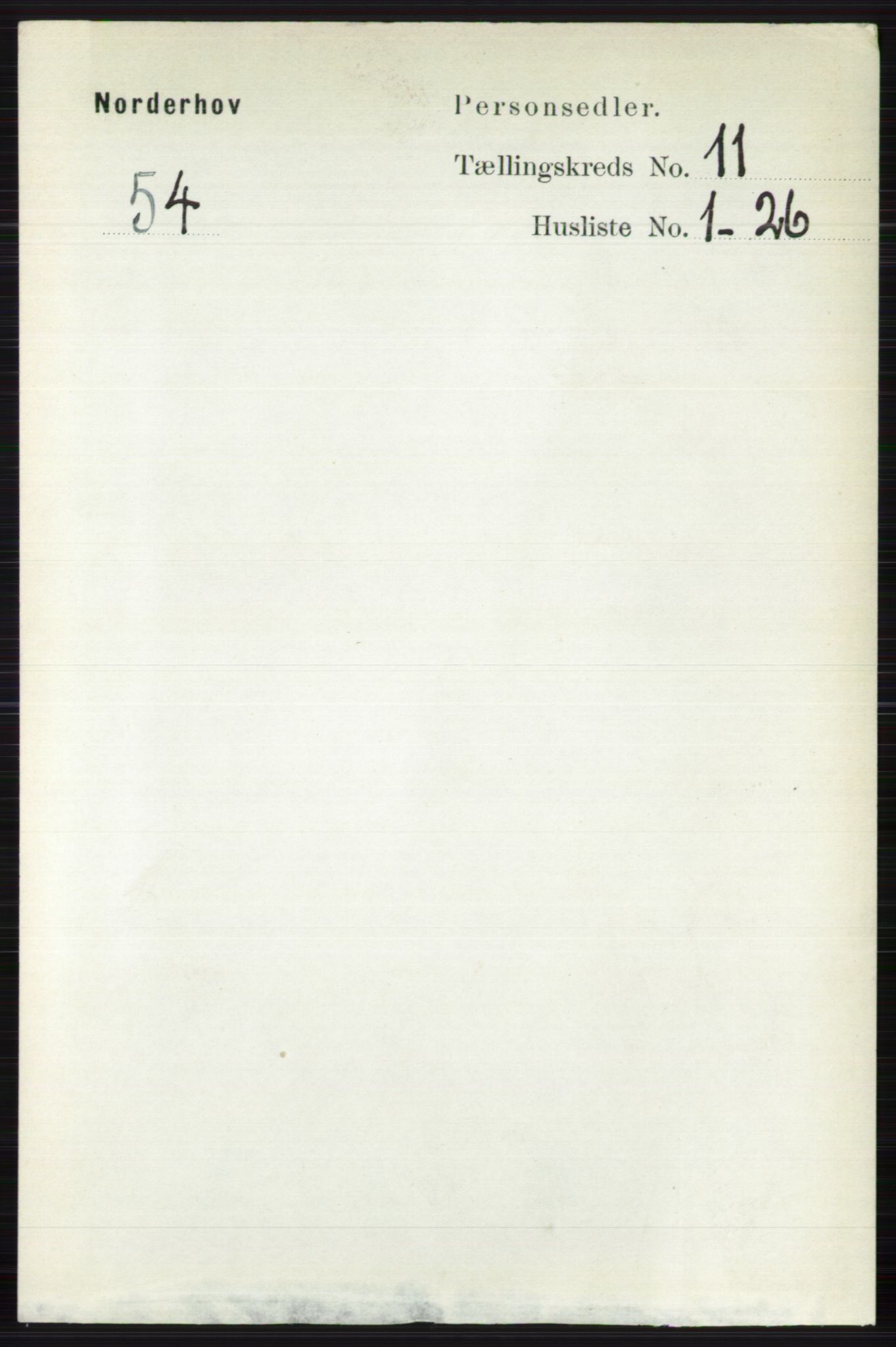 RA, 1891 census for 0613 Norderhov, 1891, p. 8061