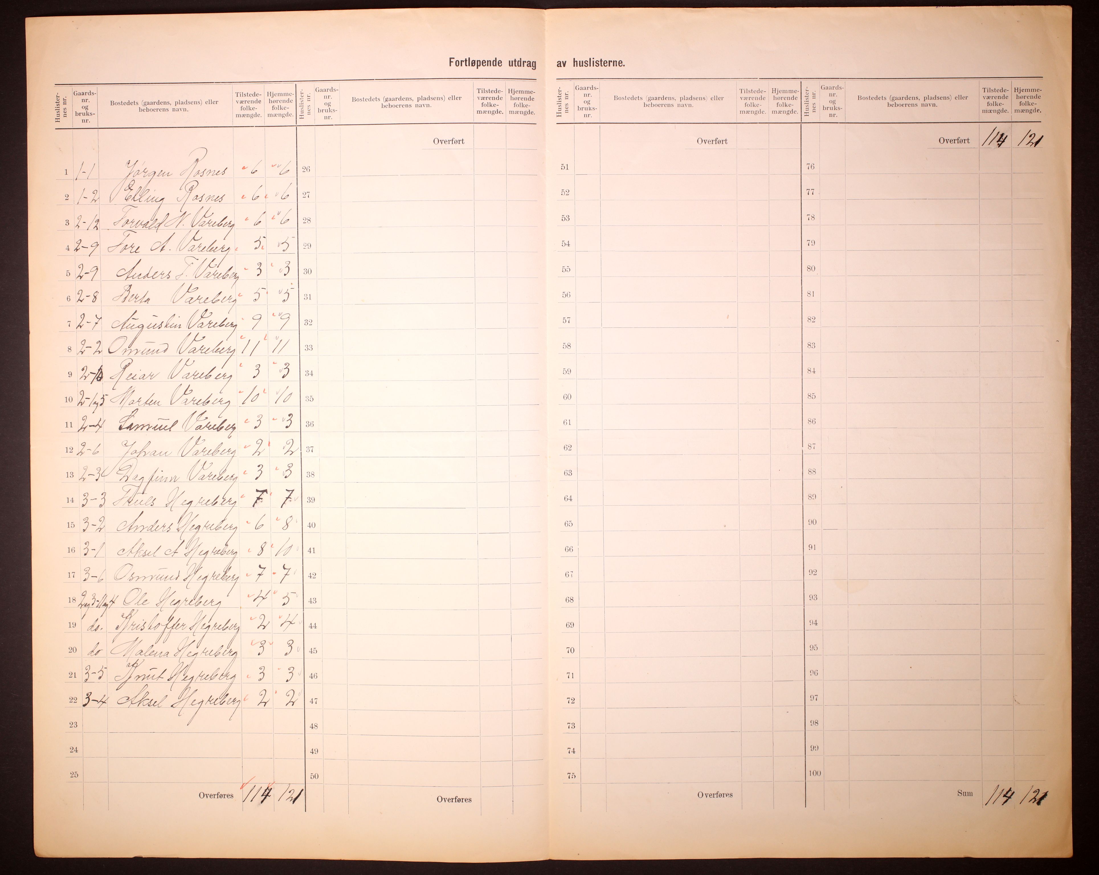 RA, 1910 census for Mosterøy, 1910, p. 5