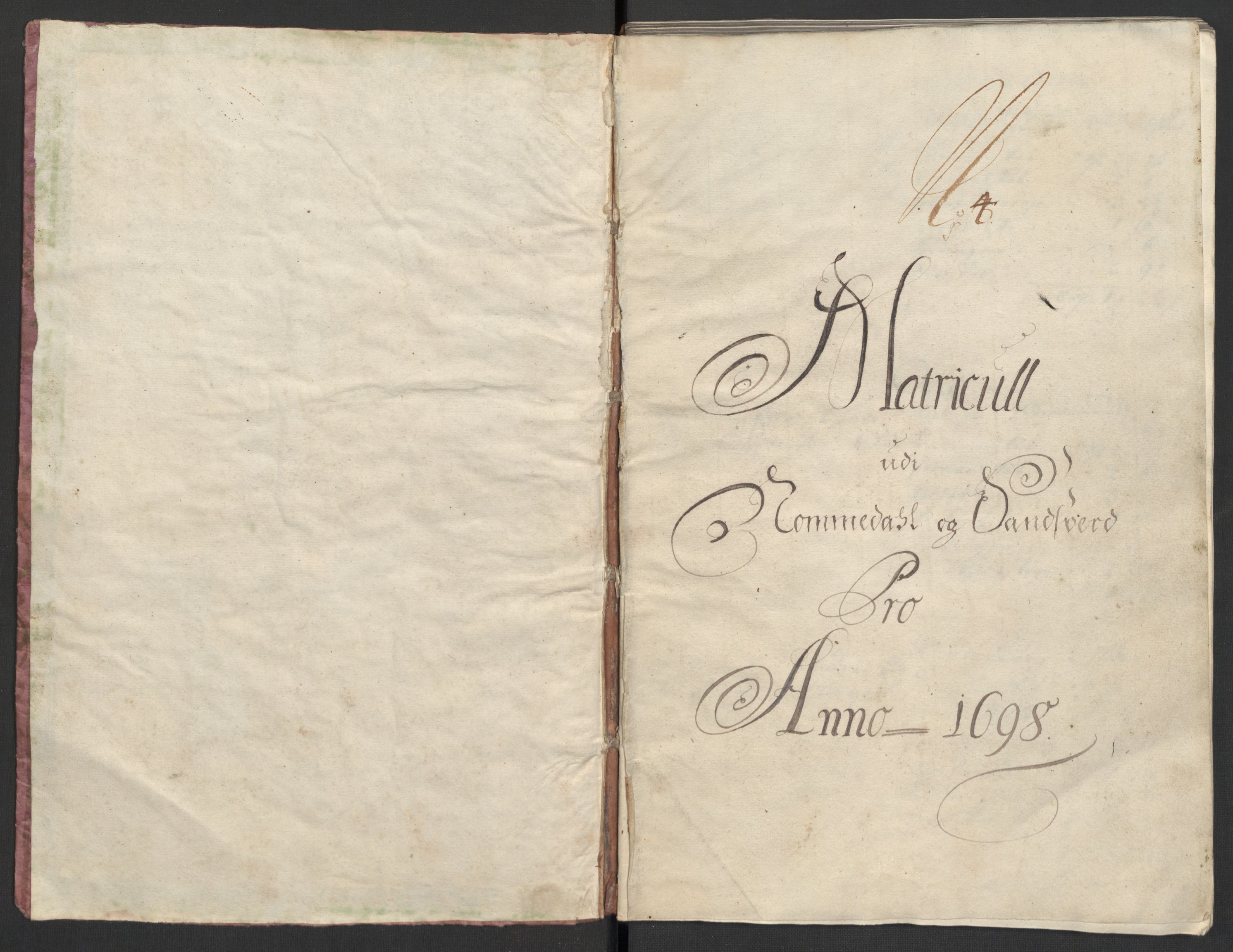 Rentekammeret inntil 1814, Reviderte regnskaper, Fogderegnskap, AV/RA-EA-4092/R24/L1577: Fogderegnskap Numedal og Sandsvær, 1698-1700, p. 61