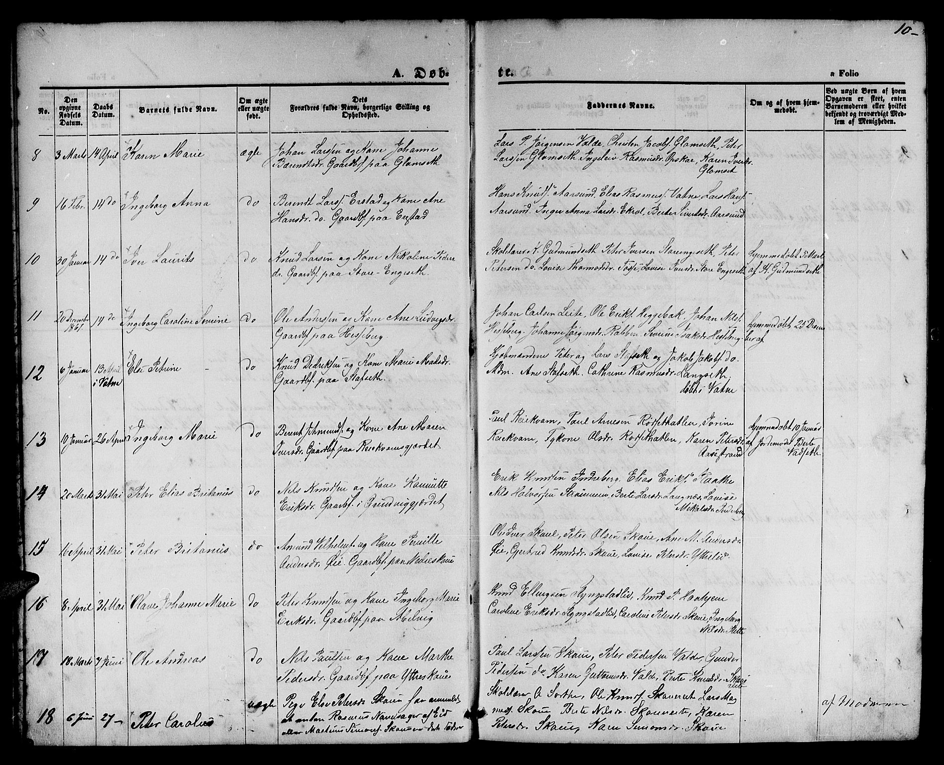 Ministerialprotokoller, klokkerbøker og fødselsregistre - Møre og Romsdal, AV/SAT-A-1454/524/L0364: Parish register (copy) no. 524C05, 1865-1879, p. 10