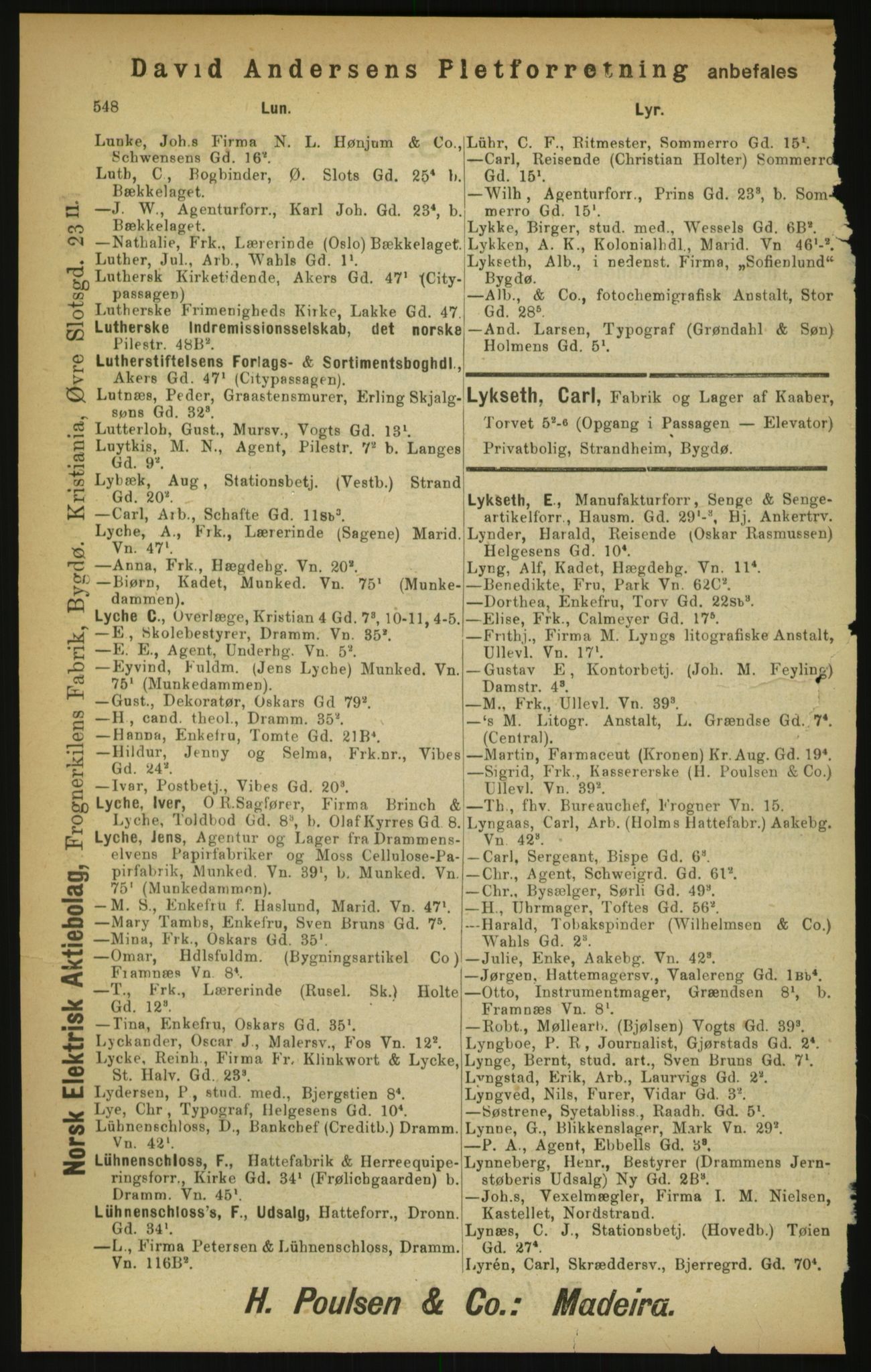 Kristiania/Oslo adressebok, PUBL/-, 1900, p. 548