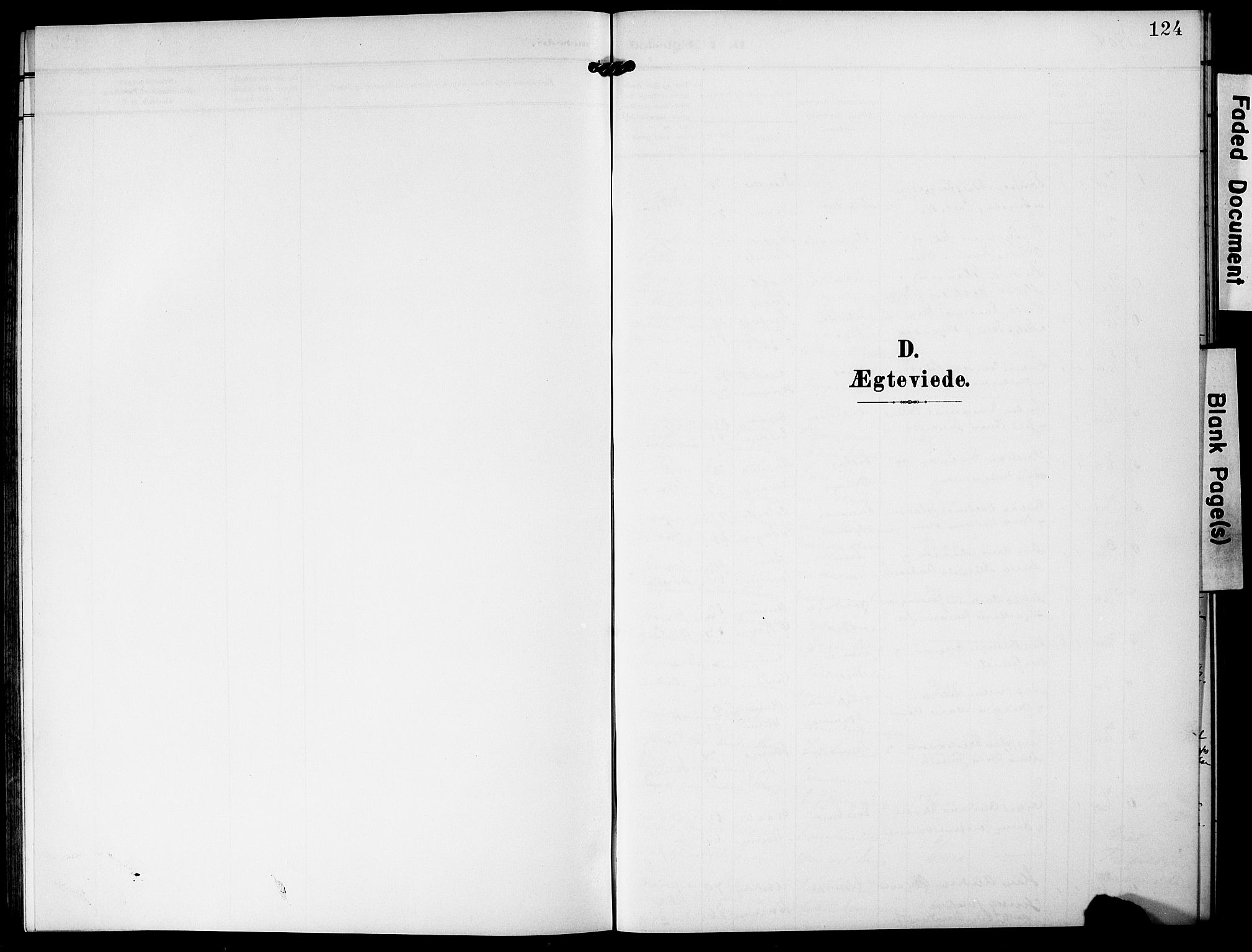 Hurum kirkebøker, SAKO/A-229/G/Ga/L0004: Parish register (copy) no. I 4, 1904-1909, p. 124