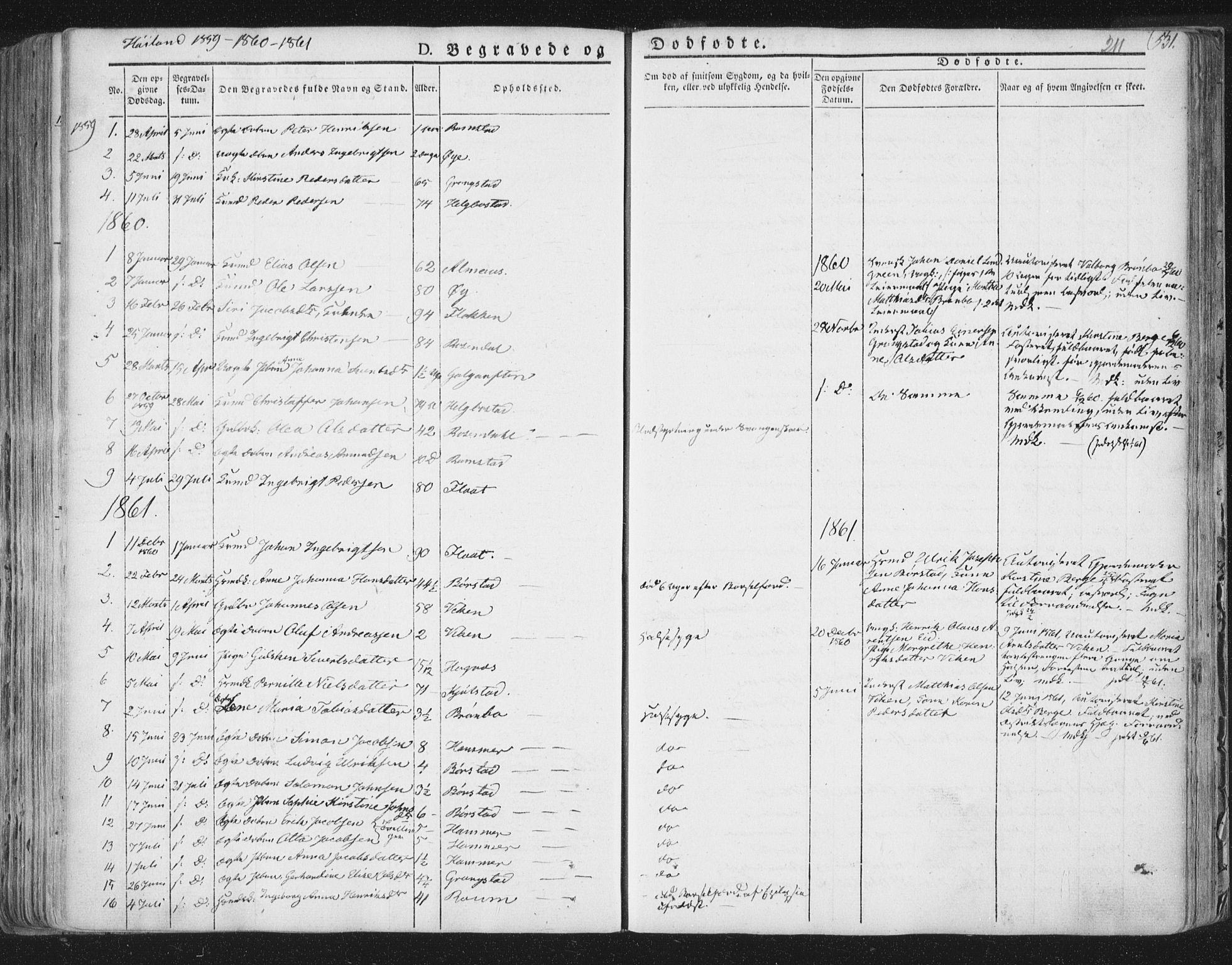 Ministerialprotokoller, klokkerbøker og fødselsregistre - Nord-Trøndelag, SAT/A-1458/758/L0513: Parish register (official) no. 758A02 /2, 1839-1868, p. 211