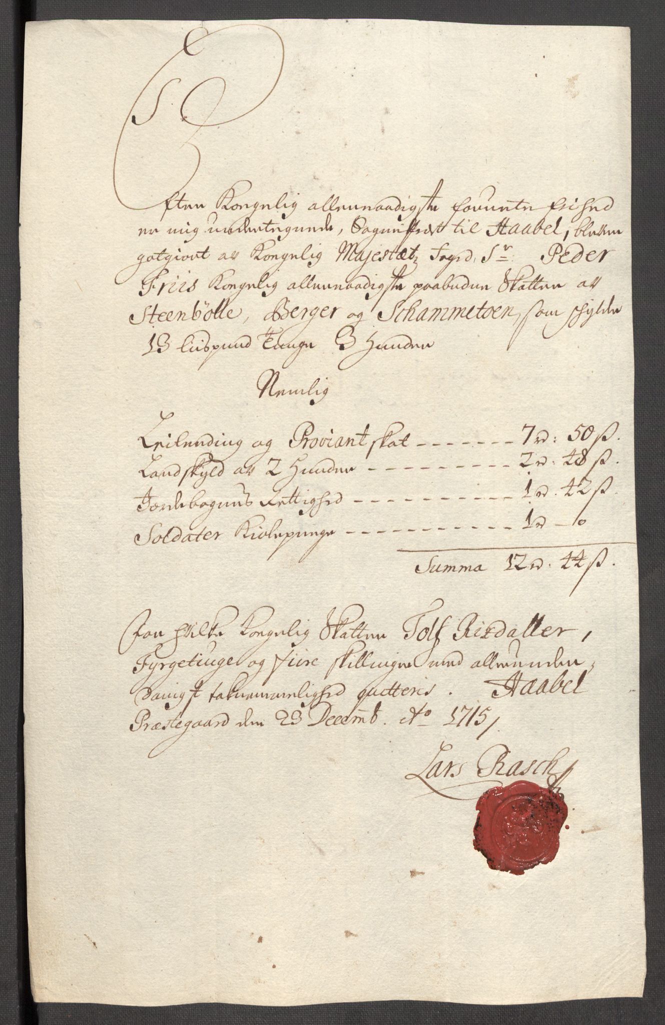 Rentekammeret inntil 1814, Reviderte regnskaper, Fogderegnskap, AV/RA-EA-4092/R04/L0140: Fogderegnskap Moss, Onsøy, Tune, Veme og Åbygge, 1715-1716, p. 173