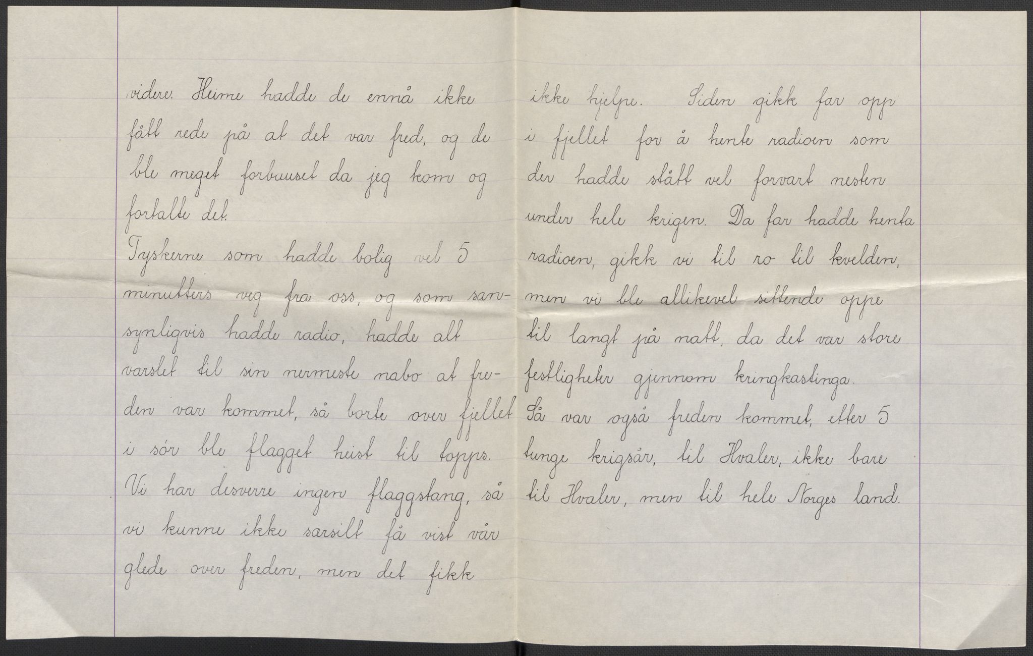 Det norske totalavholdsselskap, RA/PA-0419/E/Eb/L0603: Skolestiler om krigstida (ordnet topografisk etter distrikt og skole), 1946, p. 174