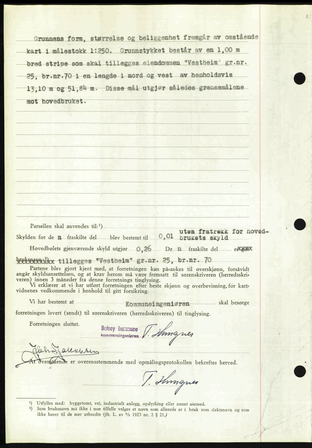 Romsdal sorenskriveri, AV/SAT-A-4149/1/2/2C: Mortgage book no. A22, 1947-1947, Diary no: : 761/1947