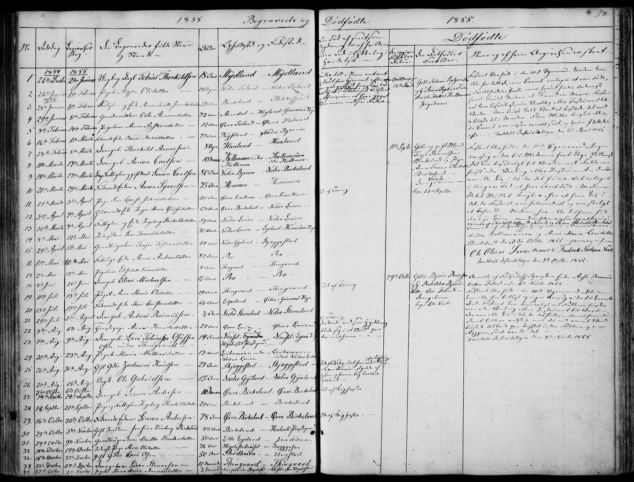 Hægebostad sokneprestkontor, SAK/1111-0024/F/Fa/Faa/L0004: Parish register (official) no. A 4, 1834-1864, p. 238