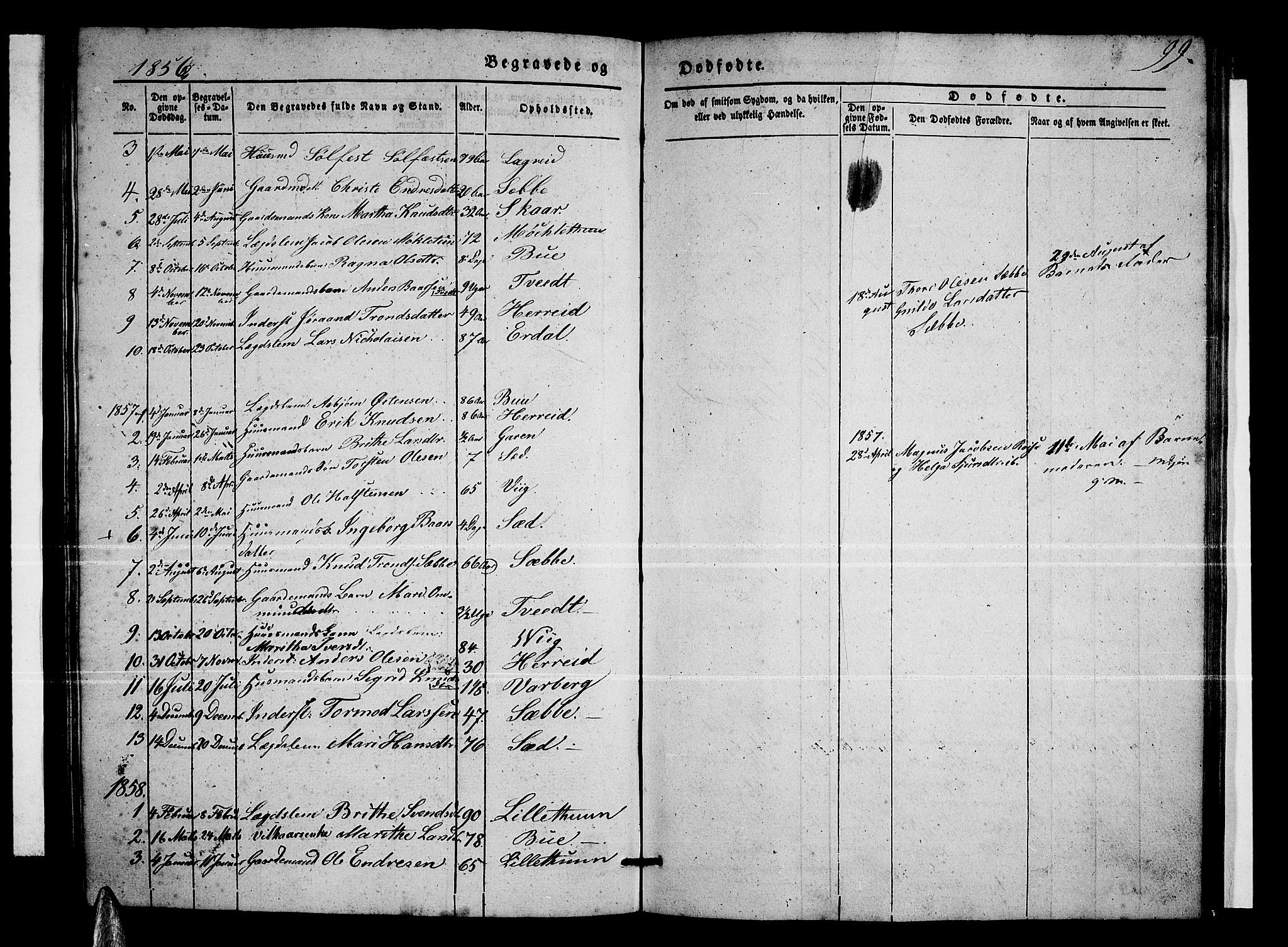 Ullensvang sokneprestembete, SAB/A-78701/H/Hab: Parish register (copy) no. C 1, 1855-1871, p. 99