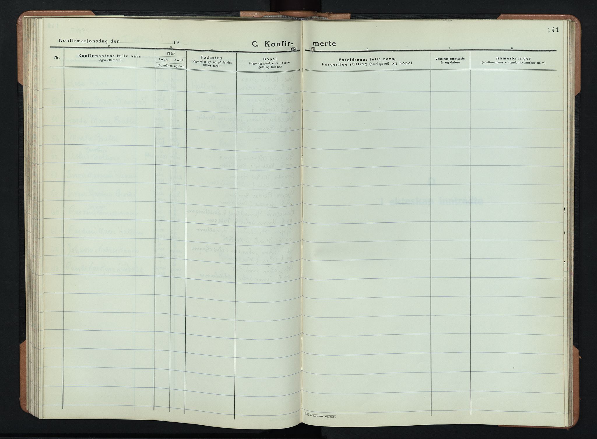 Lunner prestekontor, SAH/PREST-118/H/Ha/Hab/L0003: Parish register (copy) no. 3, 1933-1945, p. 141