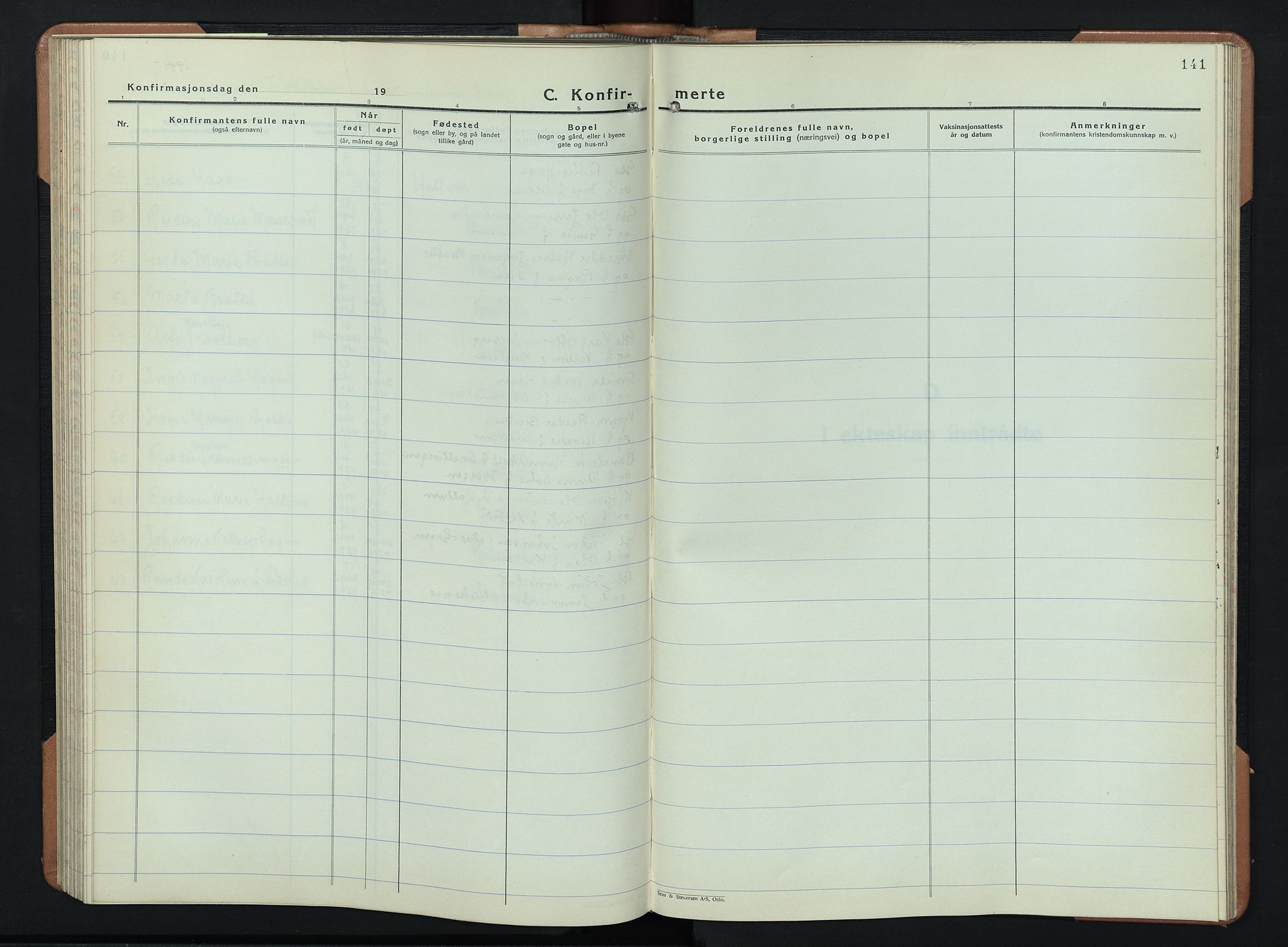 Lunner prestekontor, AV/SAH-PREST-118/H/Ha/Hab/L0003: Parish register (copy) no. 3, 1933-1945, p. 141