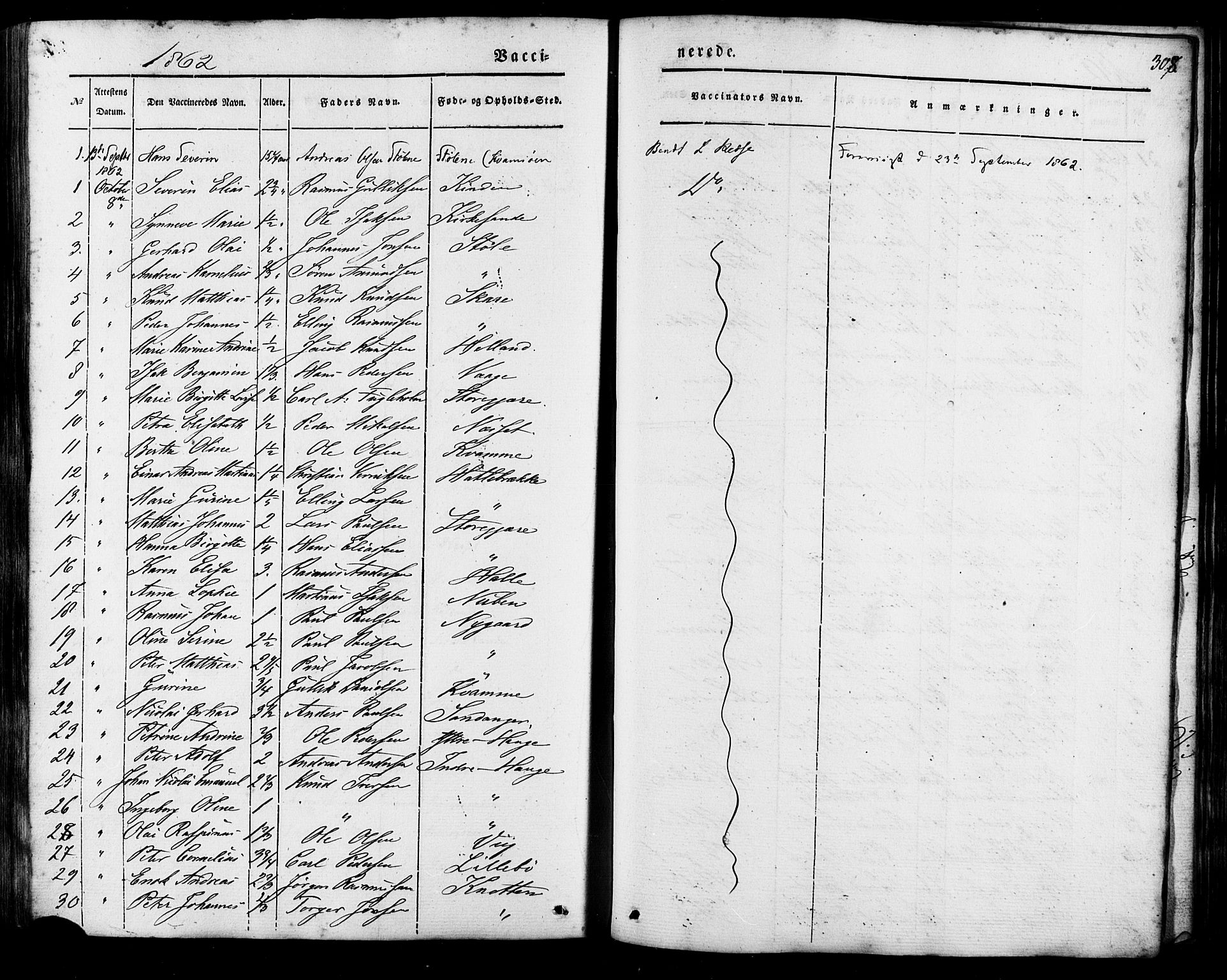 Ministerialprotokoller, klokkerbøker og fødselsregistre - Møre og Romsdal, AV/SAT-A-1454/503/L0034: Parish register (official) no. 503A02, 1841-1884, p. 308