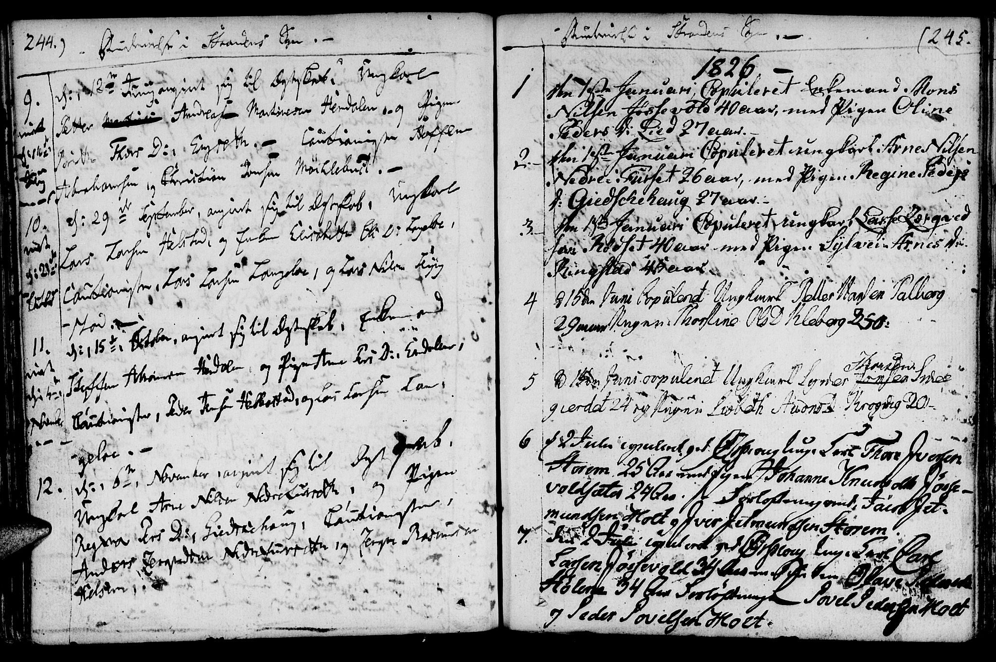Ministerialprotokoller, klokkerbøker og fødselsregistre - Møre og Romsdal, SAT/A-1454/520/L0272: Parish register (official) no. 520A02, 1802-1827, p. 244-245
