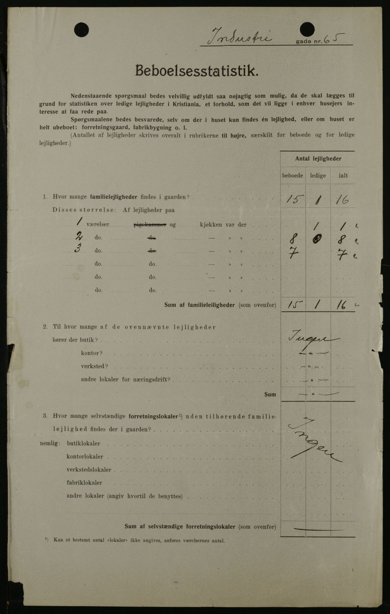 OBA, Municipal Census 1908 for Kristiania, 1908, p. 39248