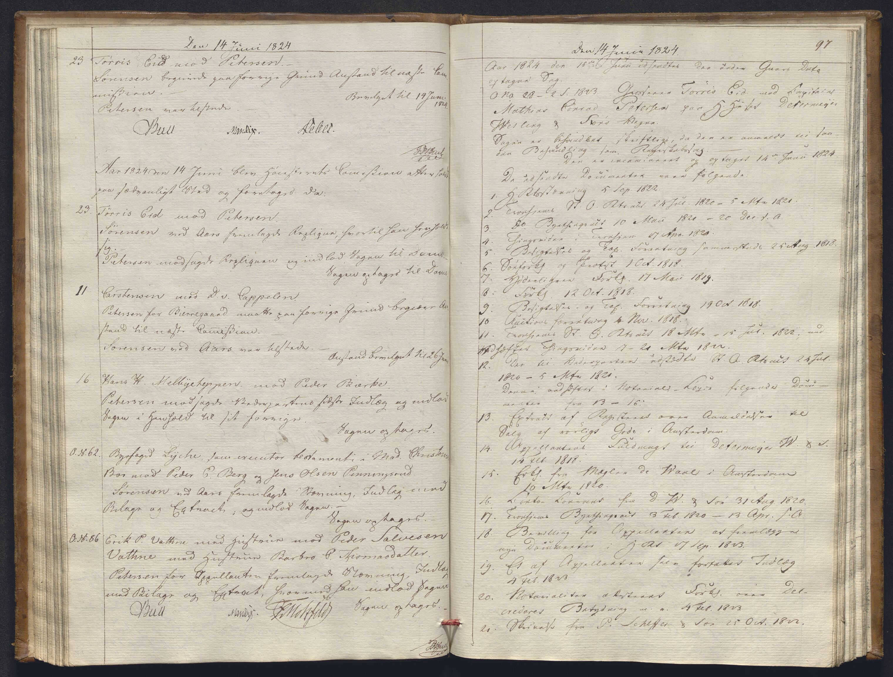 Høyesterett, AV/RA-S-1002/E/Ef/L0002: Protokoll over saker som gikk til skriftlig behandling, 1822-1826, p. 96-97