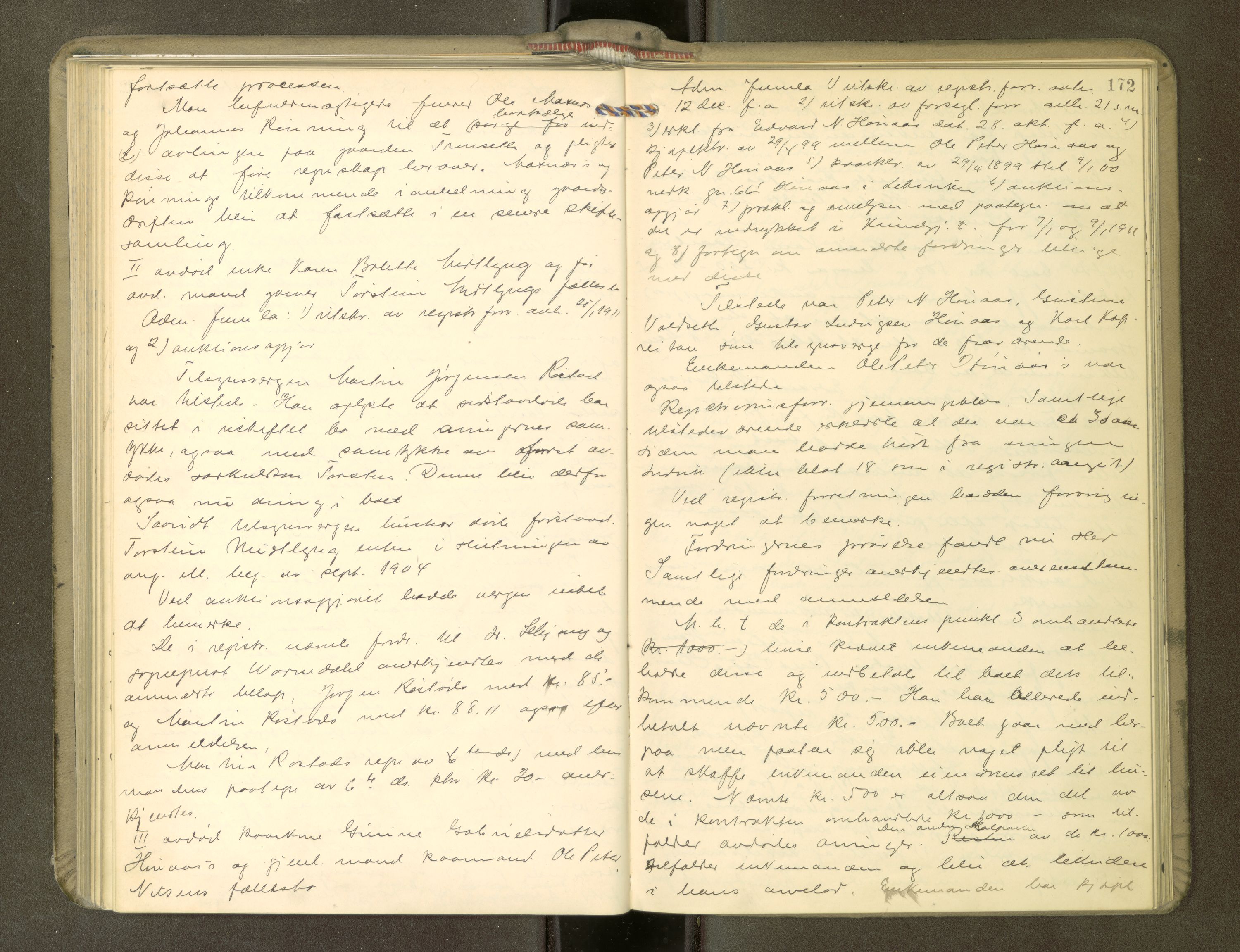 Stjør- og Verdal sorenskriveri, AV/SAT-A-4167/1/3/3B/L0011: Skifteforhandlingsprotokoll, 1909-1912, p. 172