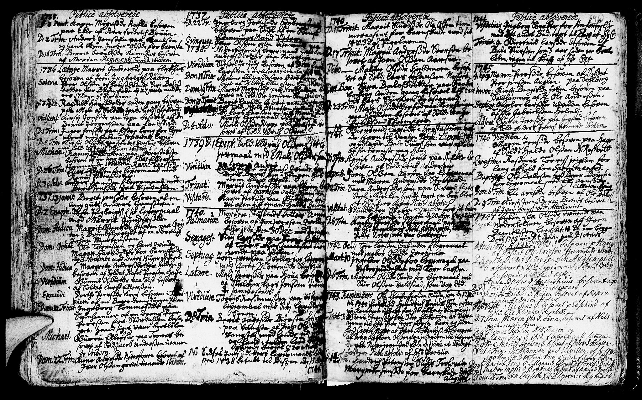 Ministerialprotokoller, klokkerbøker og fødselsregistre - Nord-Trøndelag, SAT/A-1458/723/L0230: Parish register (official) no. 723A01, 1705-1747, p. 96