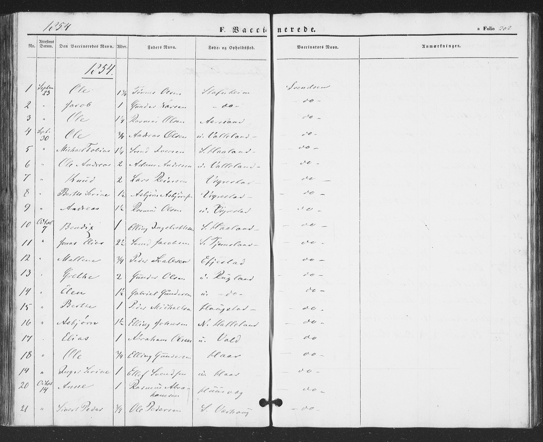 Hå sokneprestkontor, AV/SAST-A-101801/001/30BA/L0007: Parish register (official) no. A 6, 1842-1855, p. 202