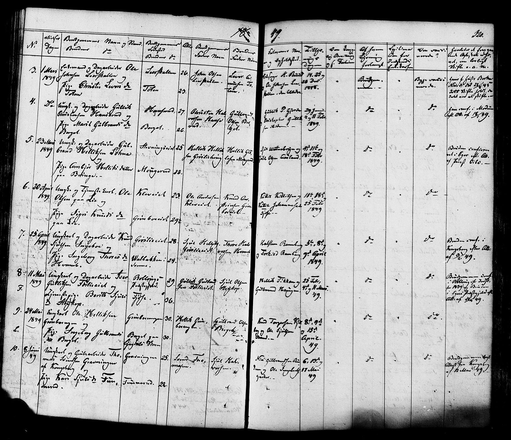 Flesberg kirkebøker, AV/SAKO-A-18/F/Fa/L0006: Parish register (official) no. I 6, 1834-1860, p. 320