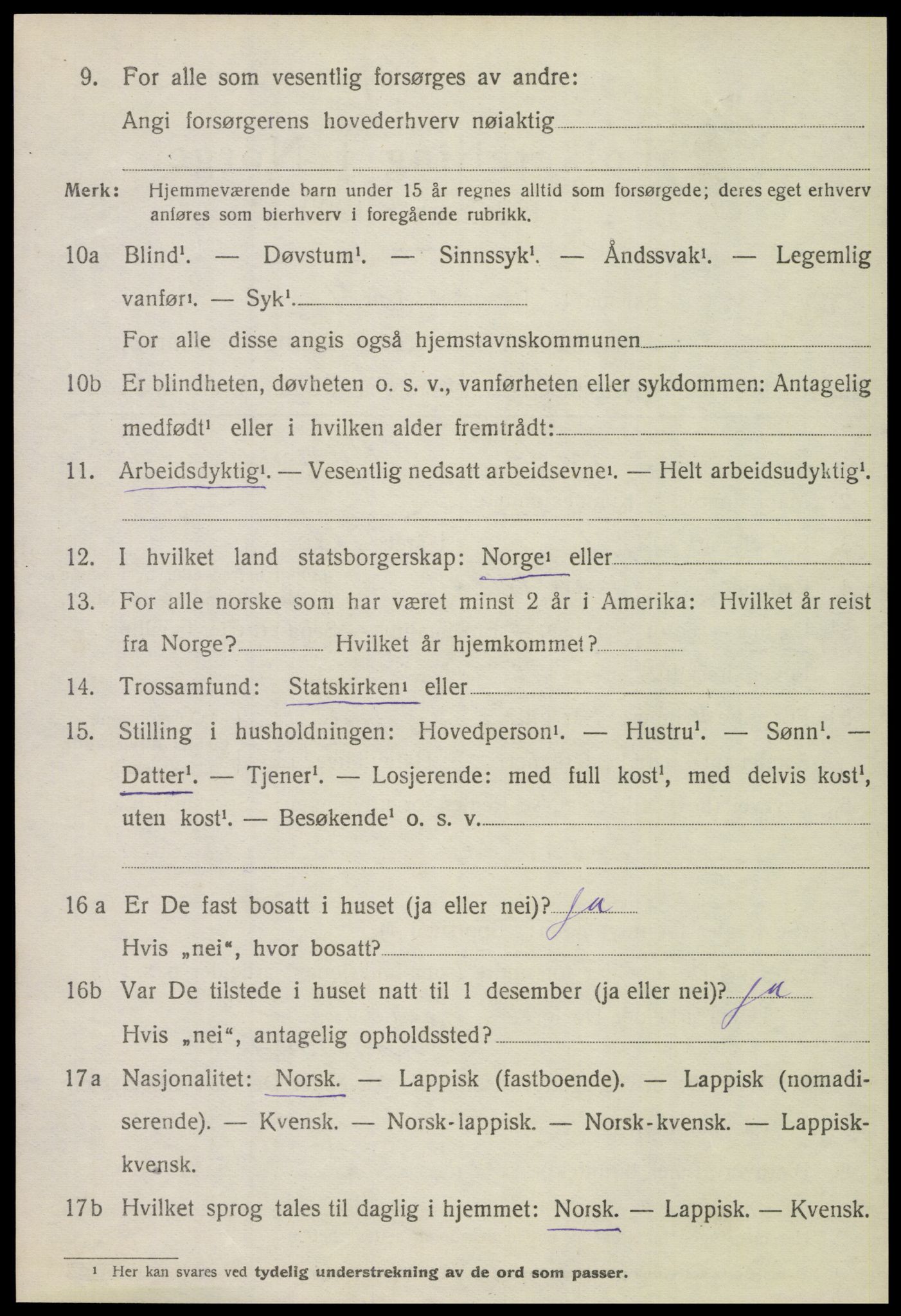 SAT, 1920 census for Gildeskål, 1920, p. 6845