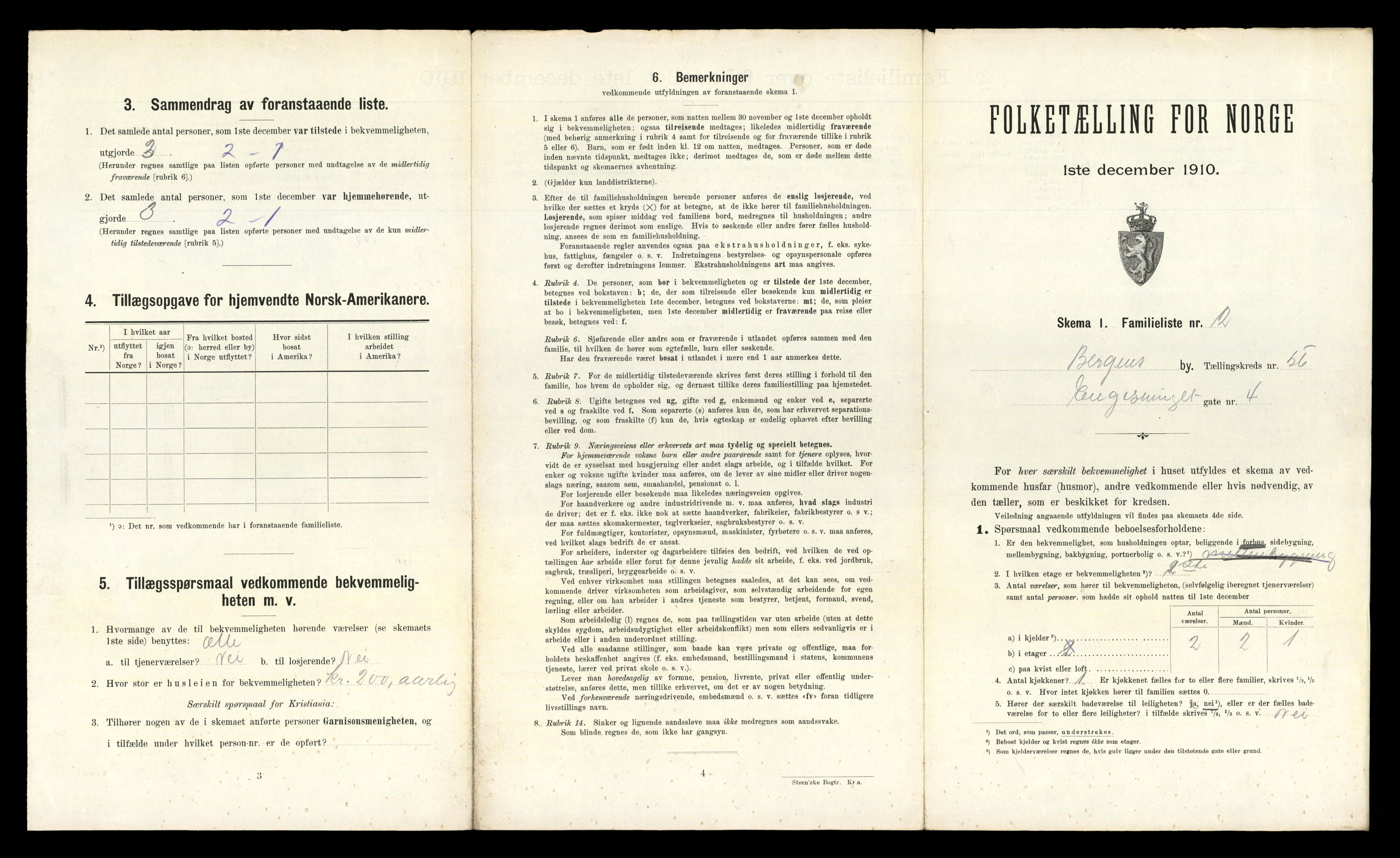 RA, 1910 census for Bergen, 1910, p. 19685