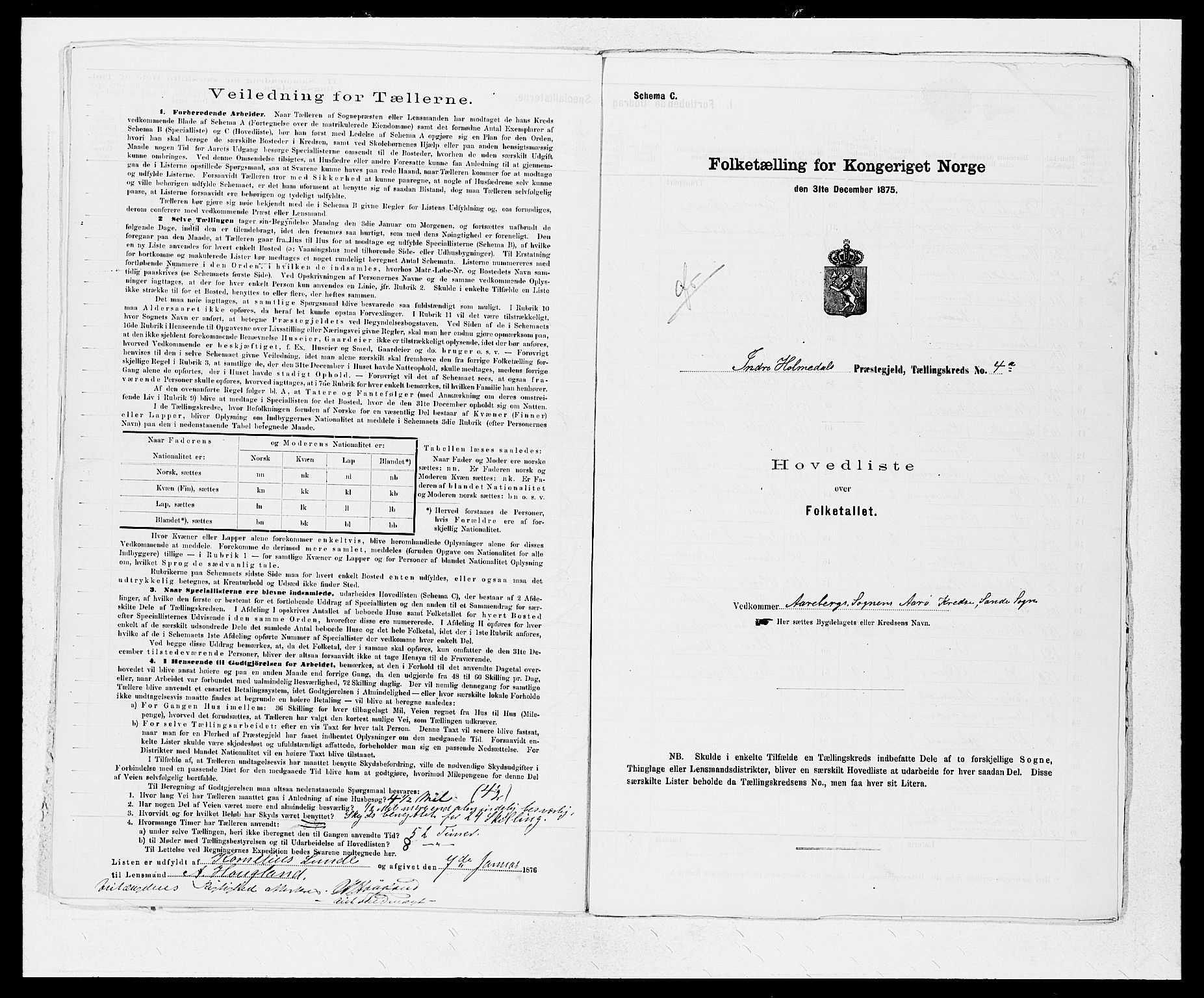 SAB, 1875 census for 1430P Indre Holmedal, 1875, p. 10