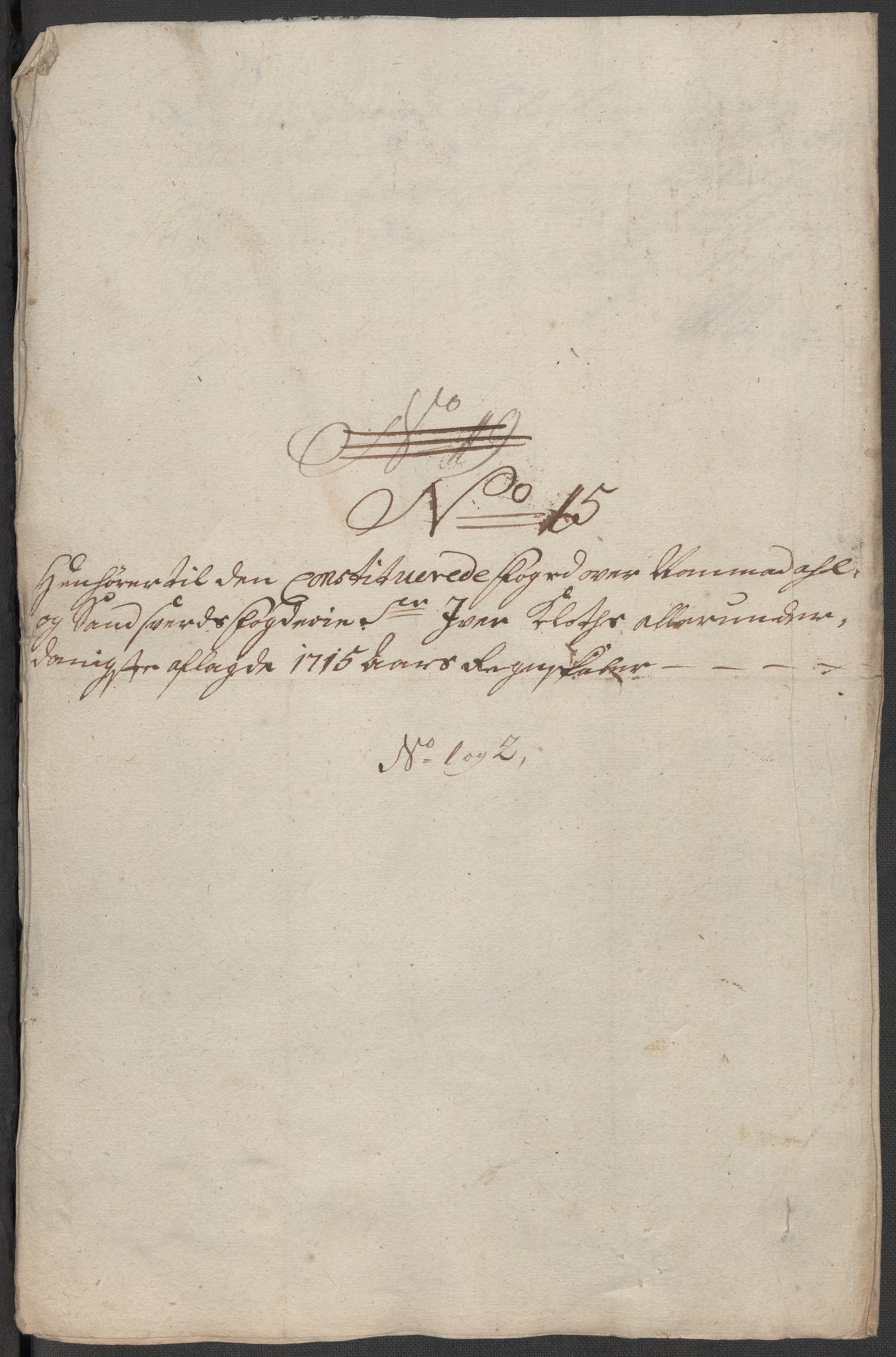 Rentekammeret inntil 1814, Reviderte regnskaper, Fogderegnskap, AV/RA-EA-4092/R24/L1591: Fogderegnskap Numedal og Sandsvær, 1715, p. 366