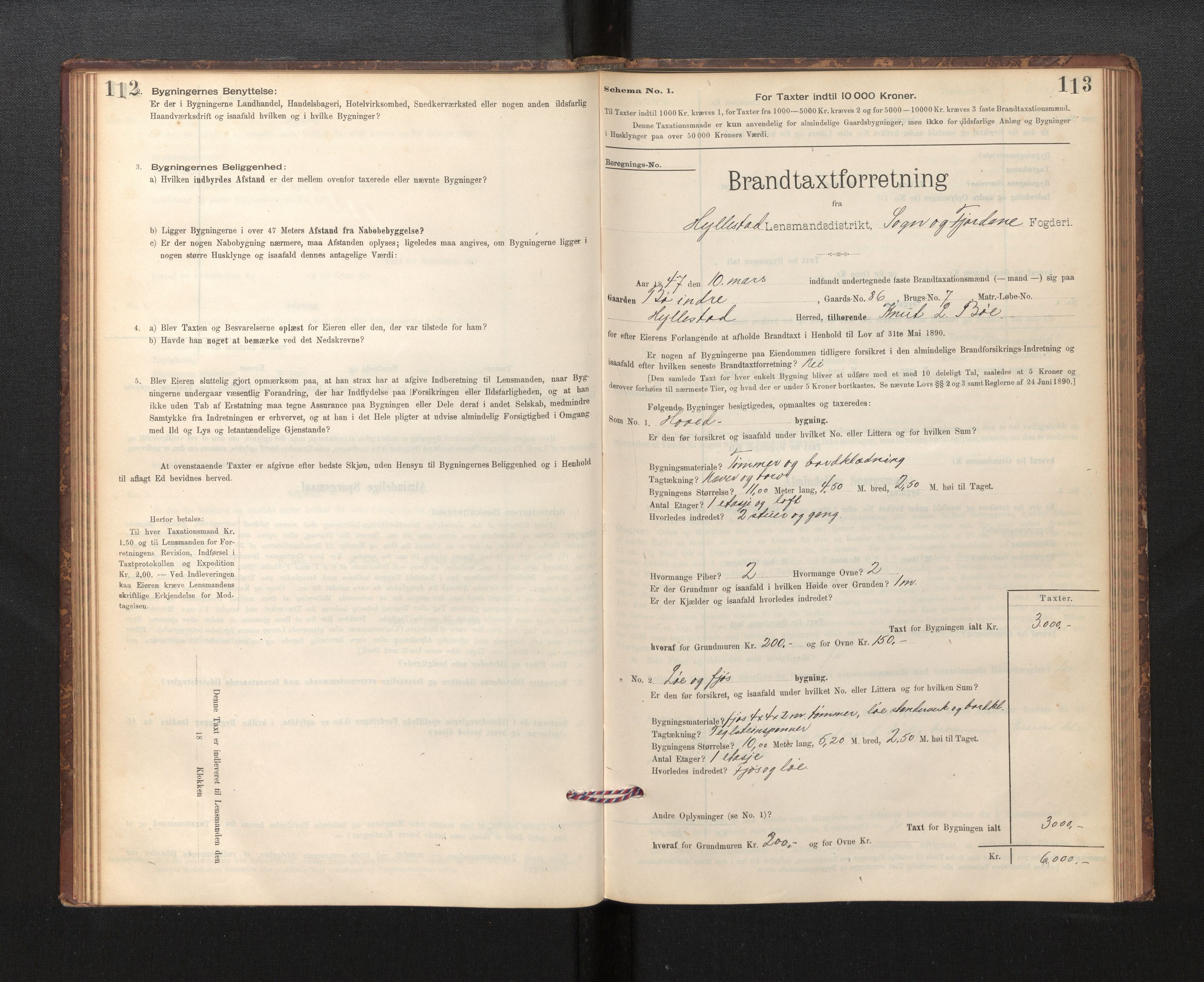 Lensmannen i Hyllestad, SAB/A-28301/0012/L0004: Branntakstprotokoll, skjematakst, 1894-1950, p. 112-113