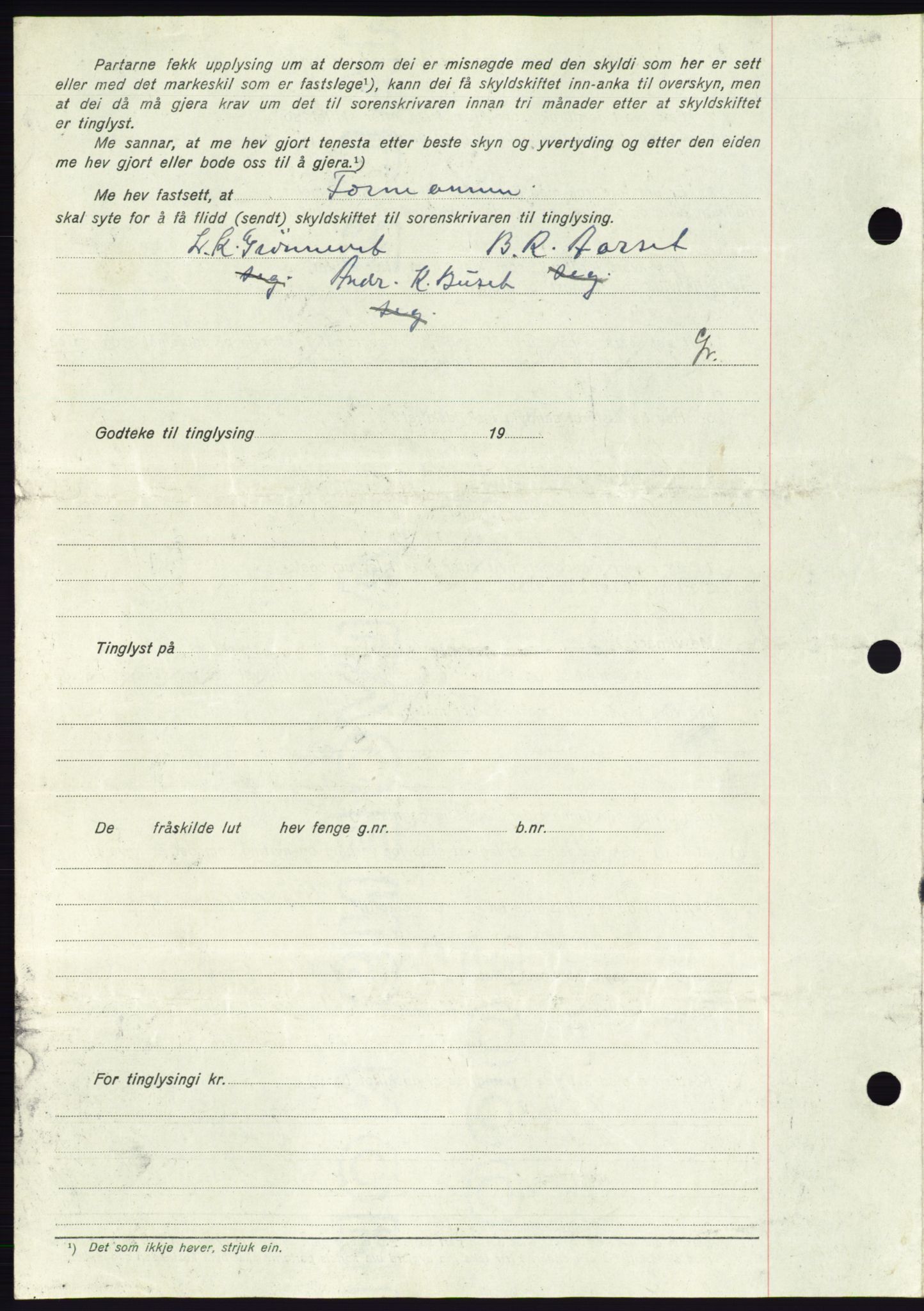 Søre Sunnmøre sorenskriveri, AV/SAT-A-4122/1/2/2C/L0077: Mortgage book no. 3A, 1945-1946, Diary no: : 759/1945