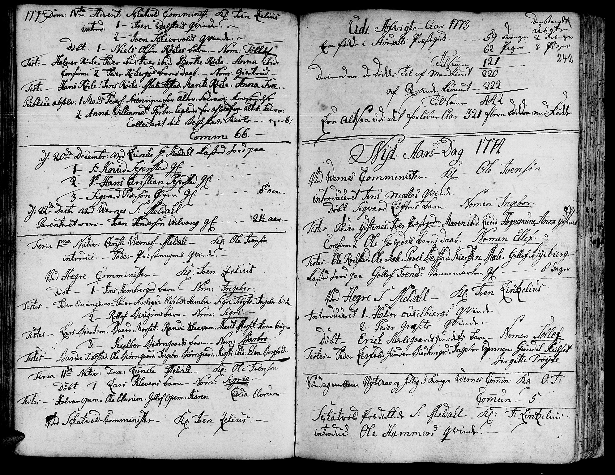 Ministerialprotokoller, klokkerbøker og fødselsregistre - Nord-Trøndelag, SAT/A-1458/709/L0057: Parish register (official) no. 709A05, 1755-1780, p. 242