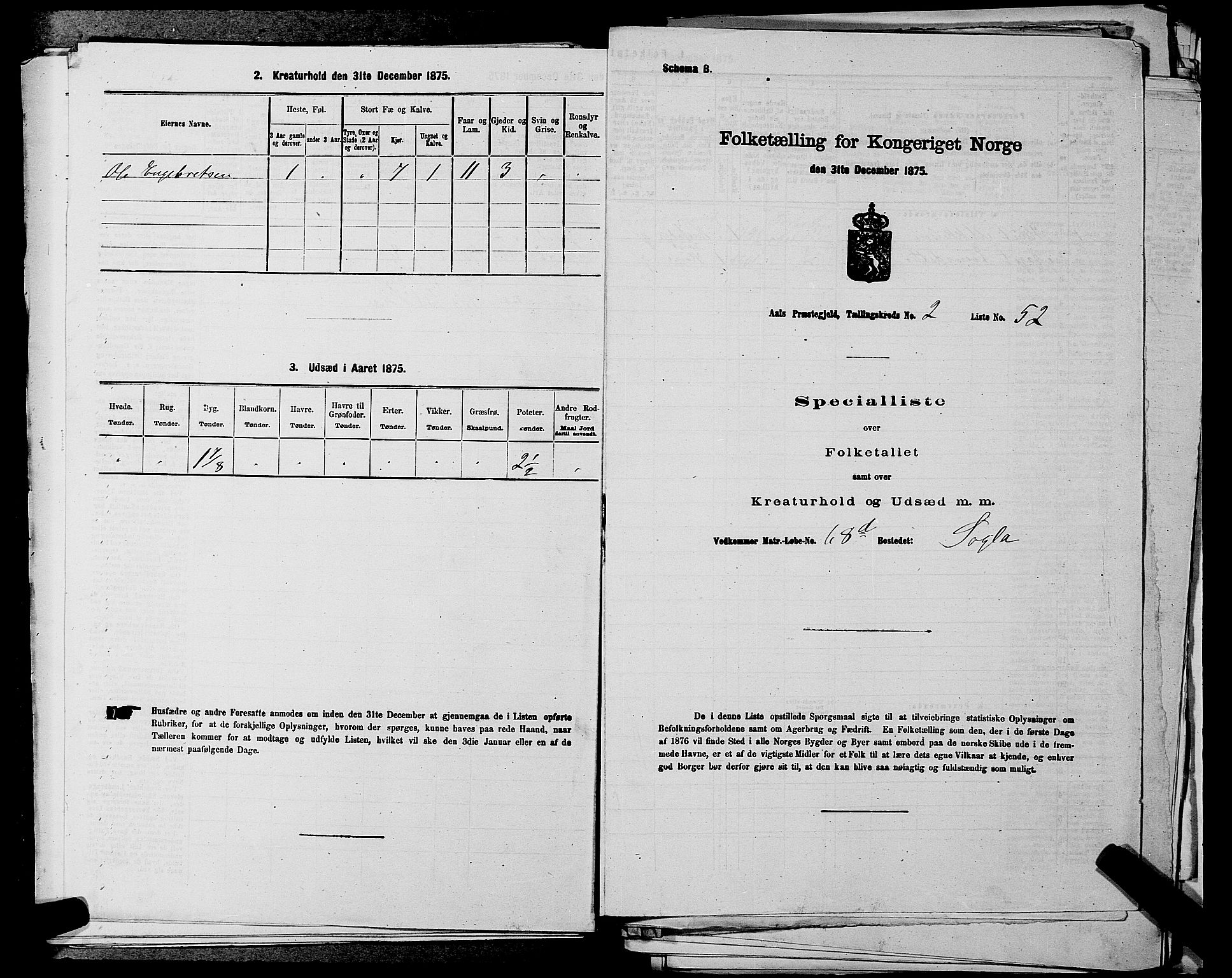 SAKO, 1875 census for 0619P Ål, 1875, p. 312