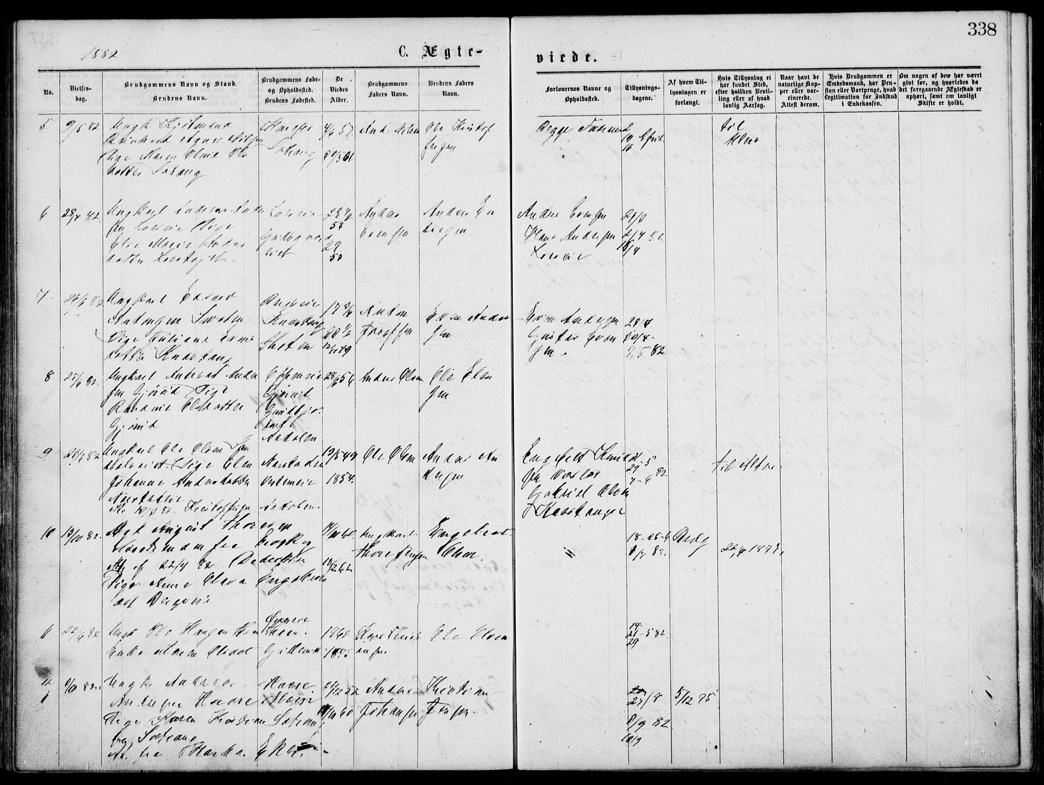 Norderhov kirkebøker, AV/SAKO-A-237/G/Gb/L0001: Parish register (copy) no. II 1, 1876-1899, p. 338