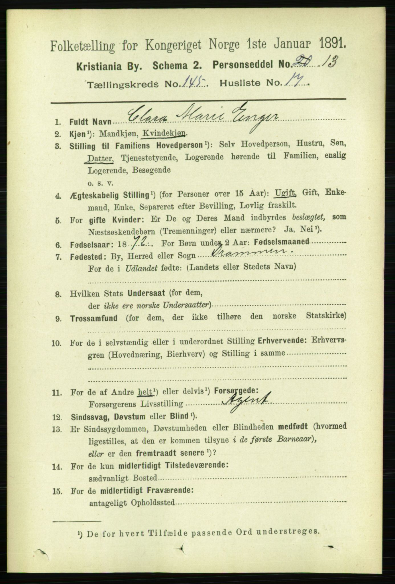 RA, 1891 census for 0301 Kristiania, 1891, p. 79891