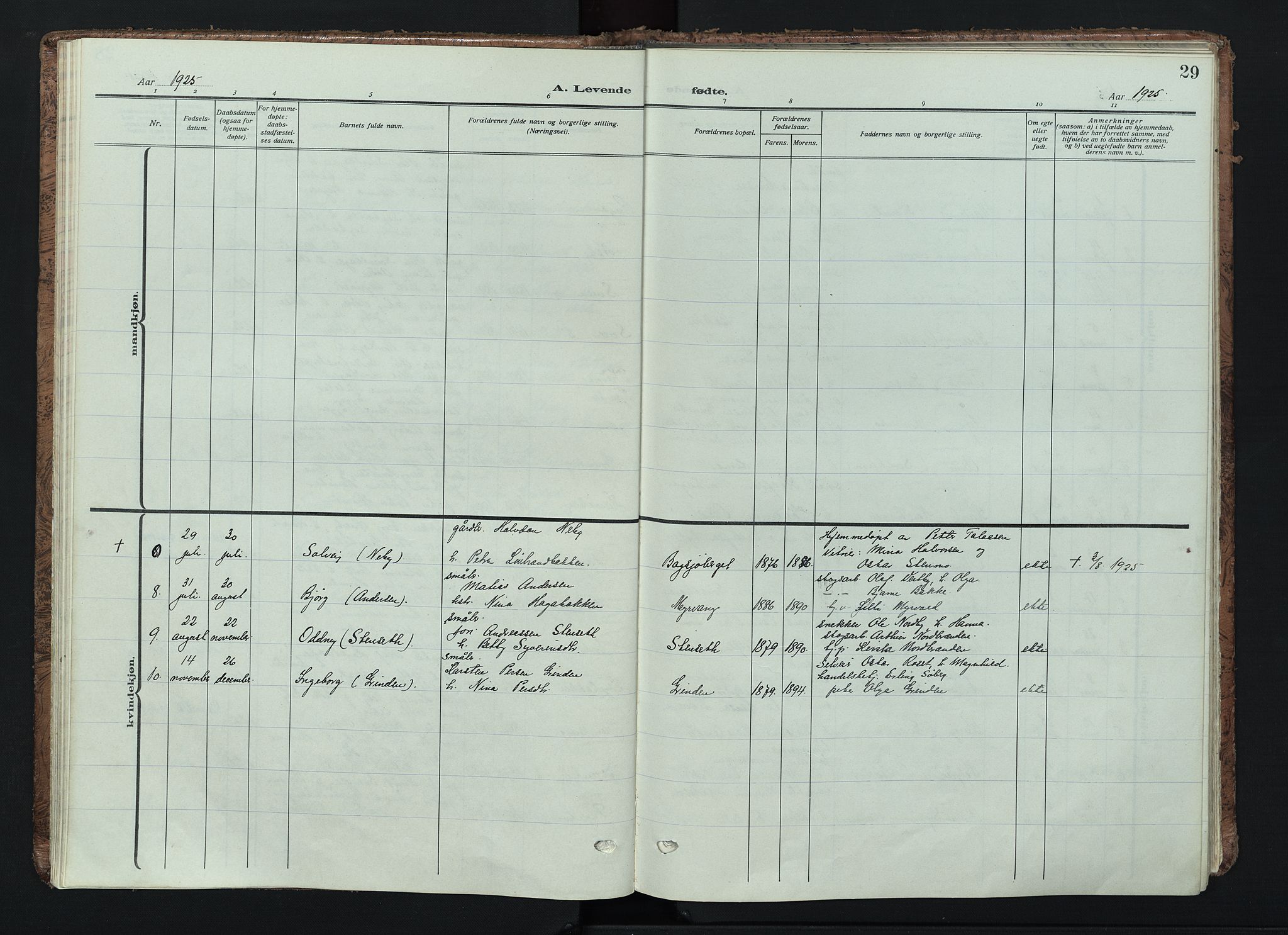 Trysil prestekontor, AV/SAH-PREST-046/H/Ha/Haa/L0016: Parish register (official) no. 16, 1913-1946, p. 29