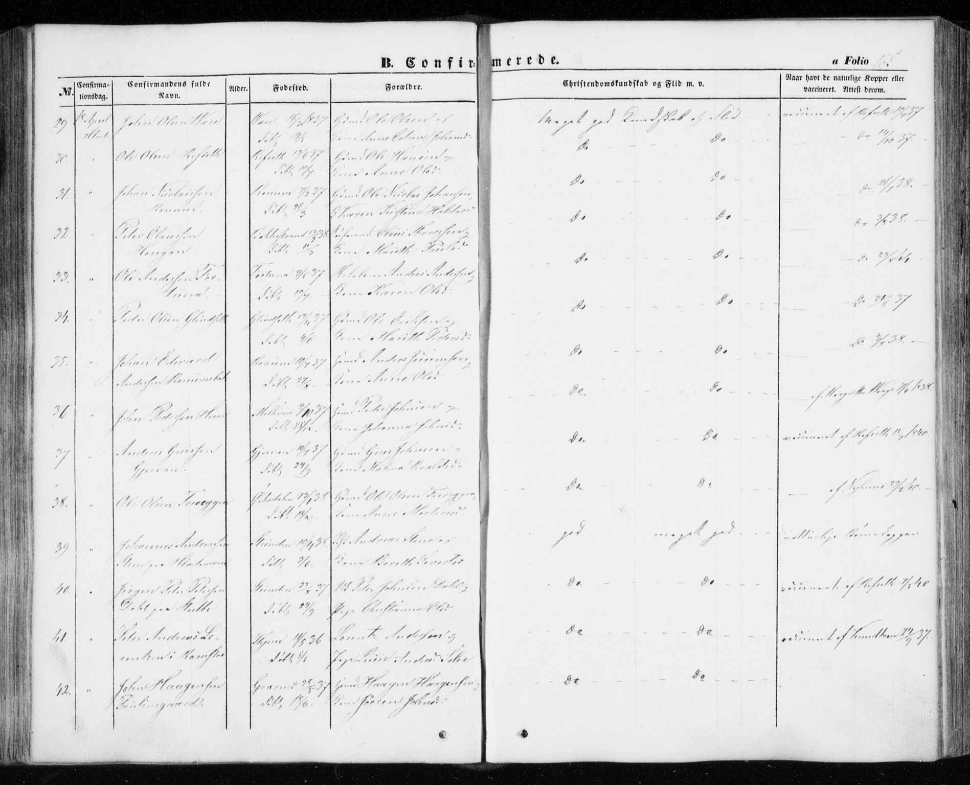 Ministerialprotokoller, klokkerbøker og fødselsregistre - Sør-Trøndelag, SAT/A-1456/606/L0291: Parish register (official) no. 606A06, 1848-1856, p. 165