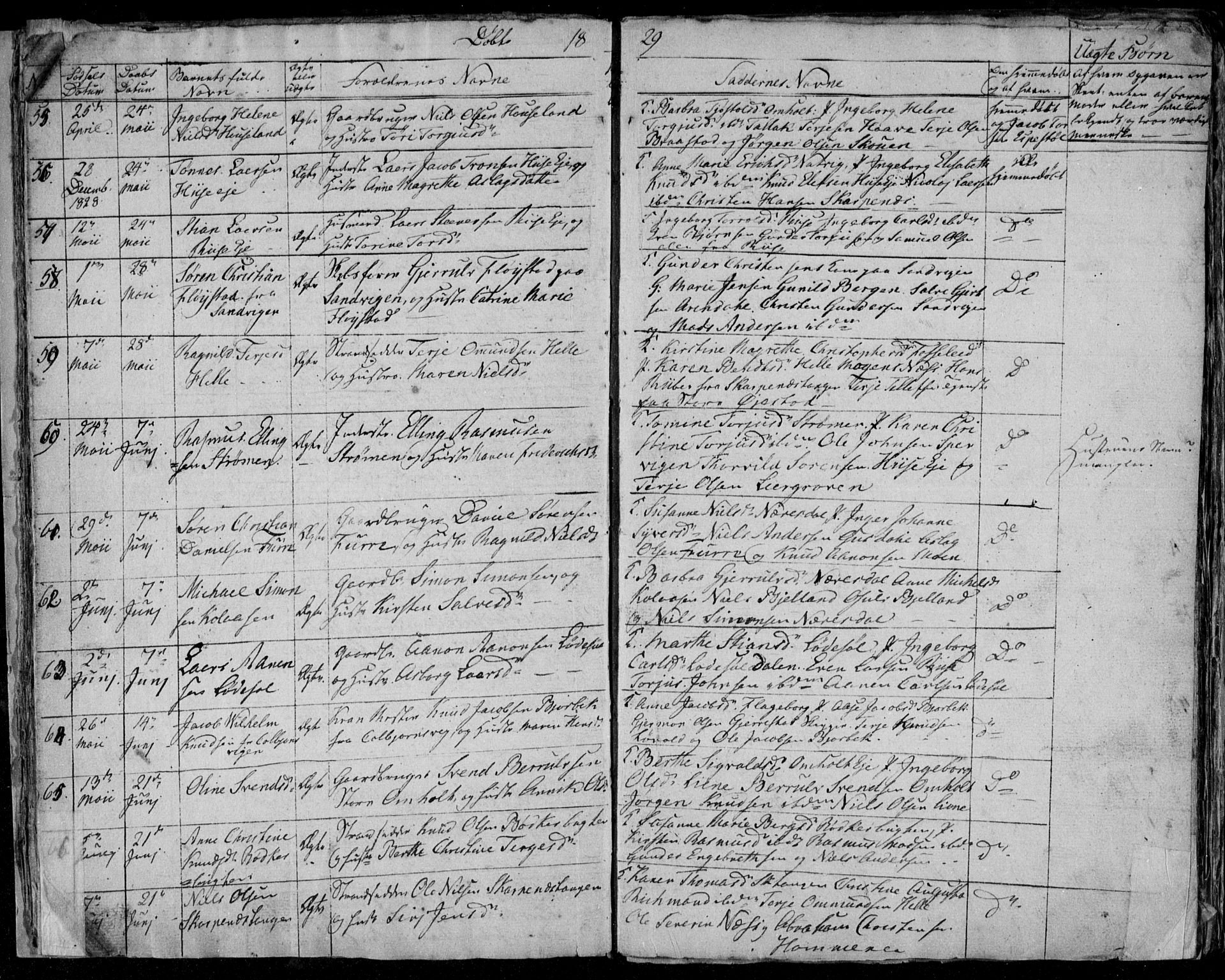 Øyestad sokneprestkontor, AV/SAK-1111-0049/F/Fb/L0004: Parish register (copy) no. B 4, 1828-1833