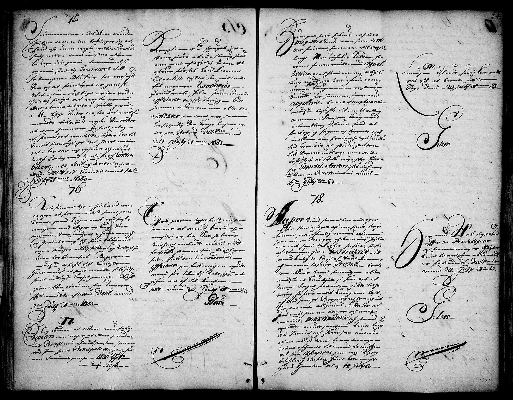 Stattholderembetet 1572-1771, AV/RA-EA-2870/Ad/L0004: Supplikasjons- og resolusjonsprotokoll, 1683-1691, p. 22b-23a