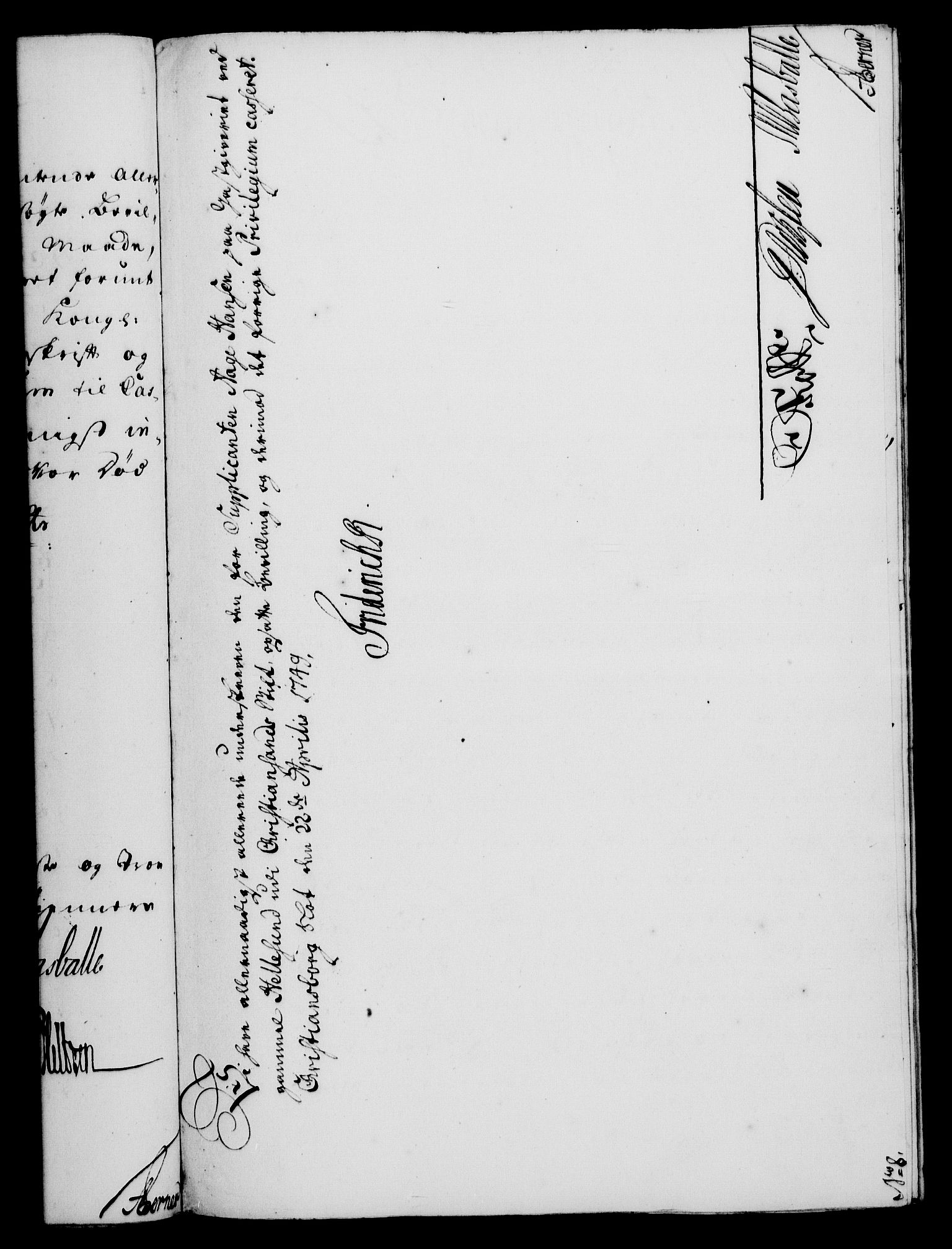 Rentekammeret, Kammerkanselliet, RA/EA-3111/G/Gf/Gfa/L0031: Norsk relasjons- og resolusjonsprotokoll (merket RK 52.31), 1749, p. 244