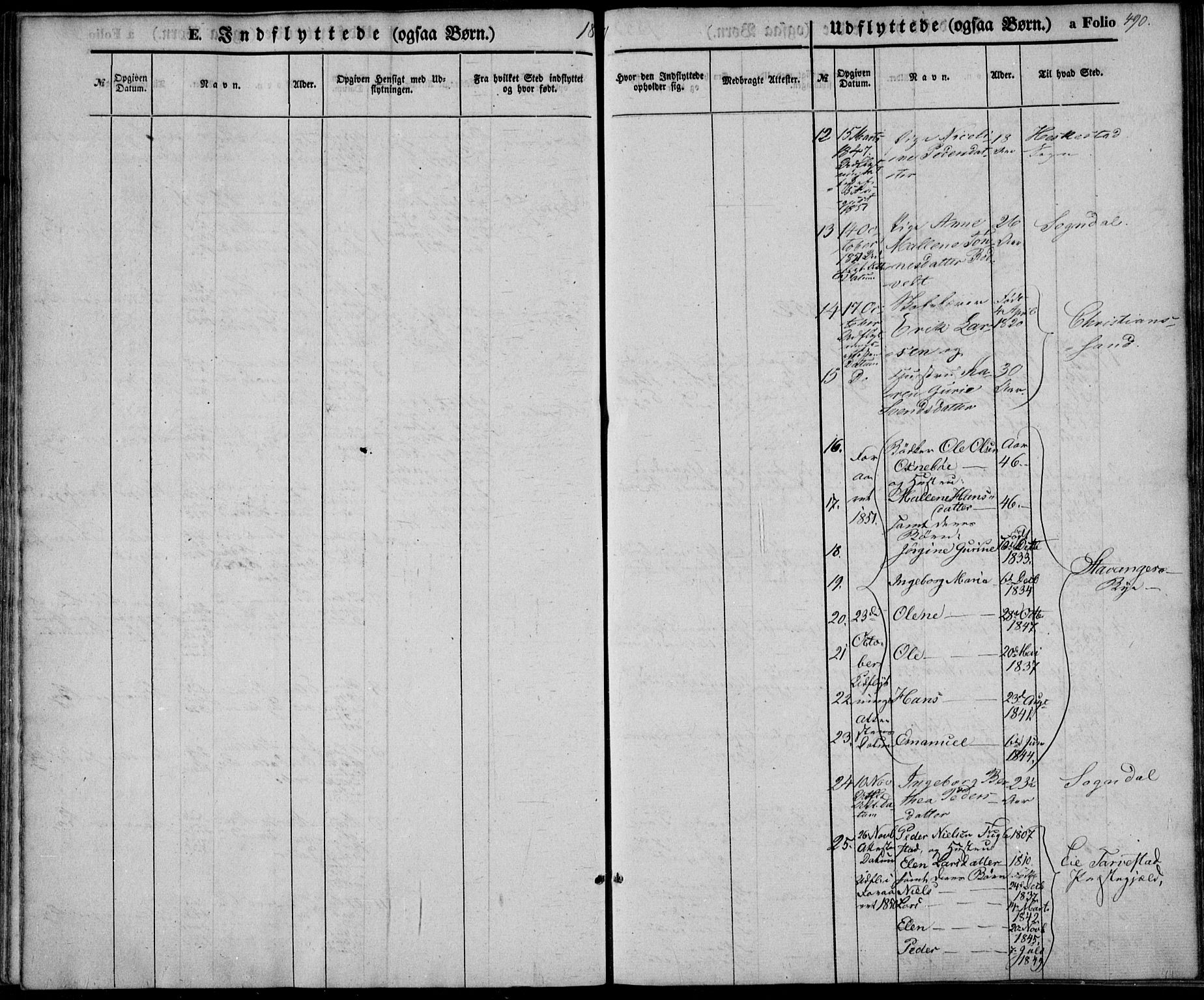 Eigersund sokneprestkontor, SAST/A-101807/S08/L0013: Parish register (official) no. A 12.2, 1850-1865, p. 490