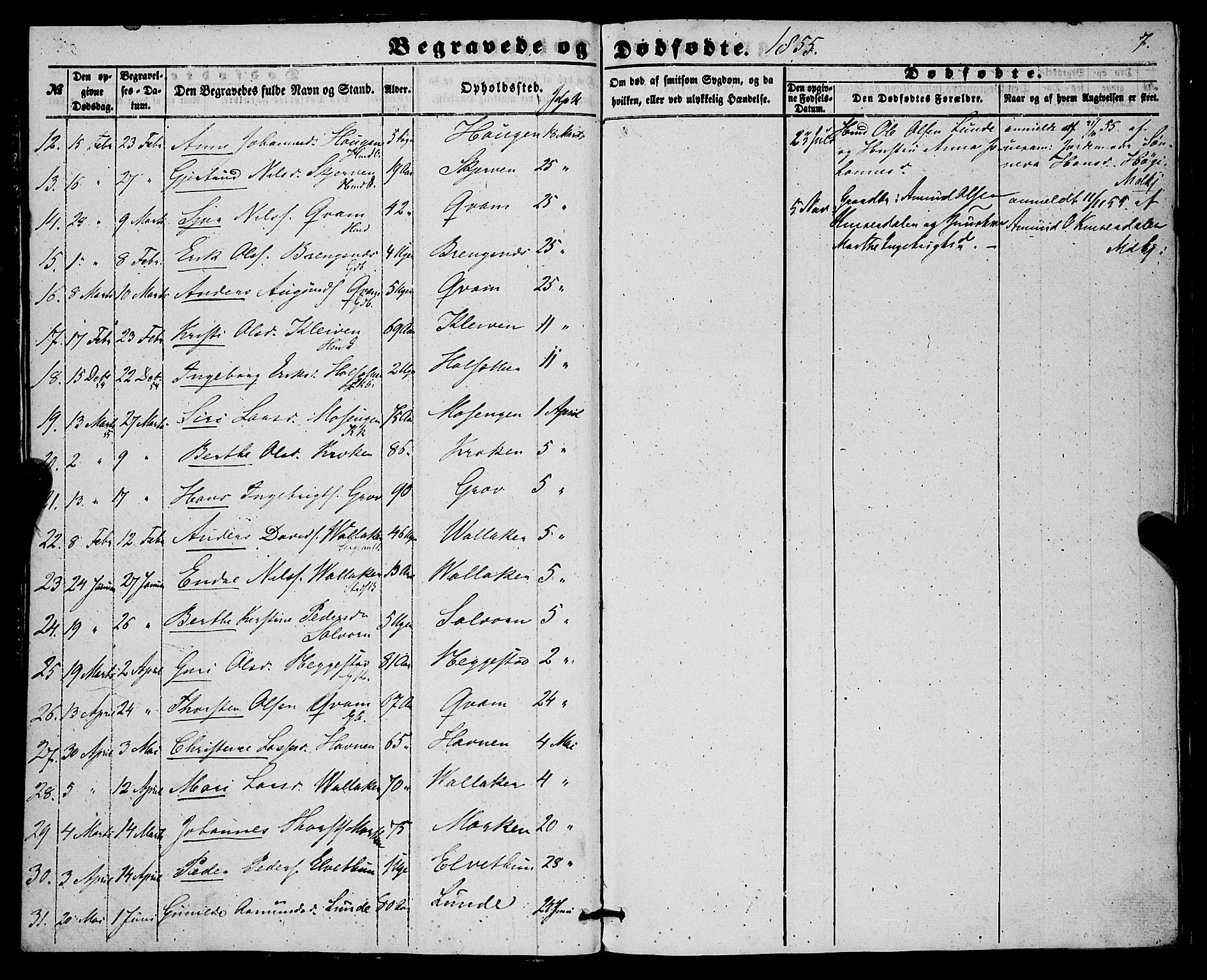 Hafslo sokneprestembete, AV/SAB-A-80301/H/Haa/Haaa/L0010: Parish register (official) no. A 10, 1853-1876, p. 7