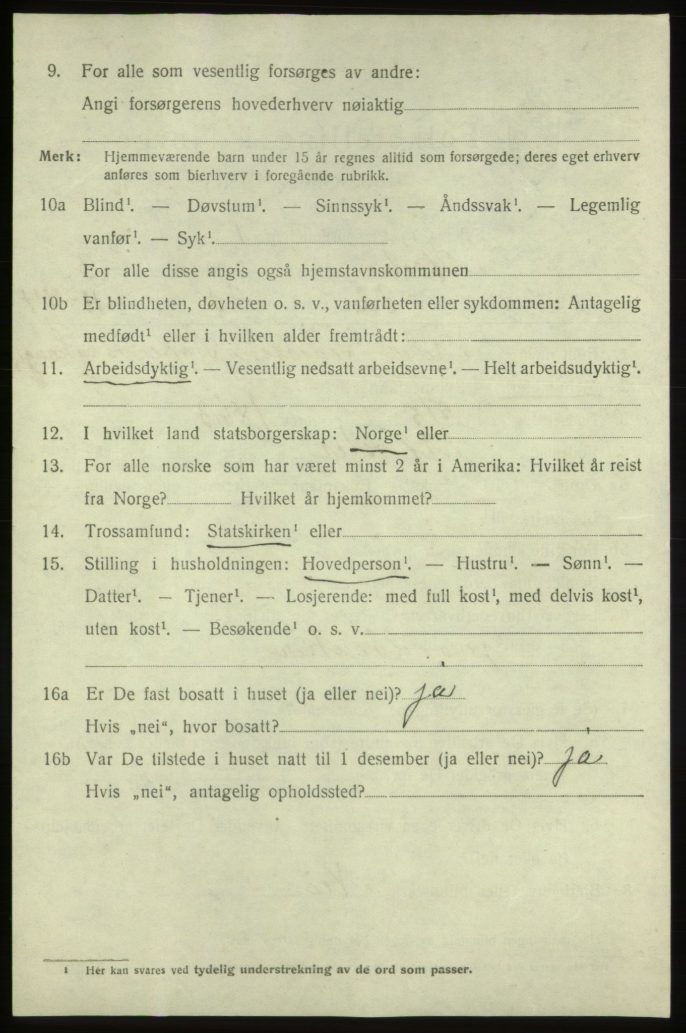 SAB, 1920 census for Moster, 1920, p. 1314