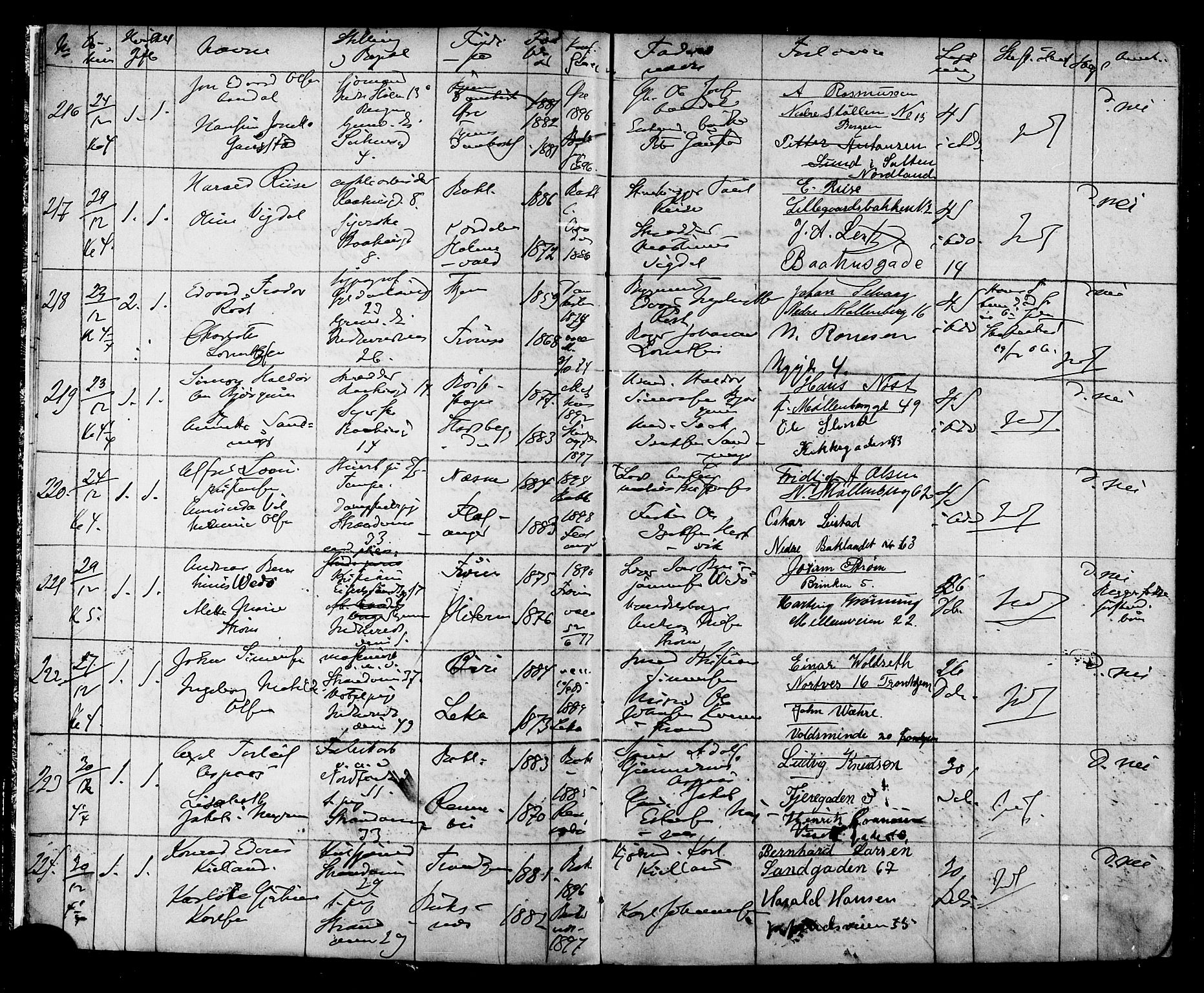 Ministerialprotokoller, klokkerbøker og fødselsregistre - Sør-Trøndelag, SAT/A-1456/604/L0193: Banns register no. 604A14, 1906-1912