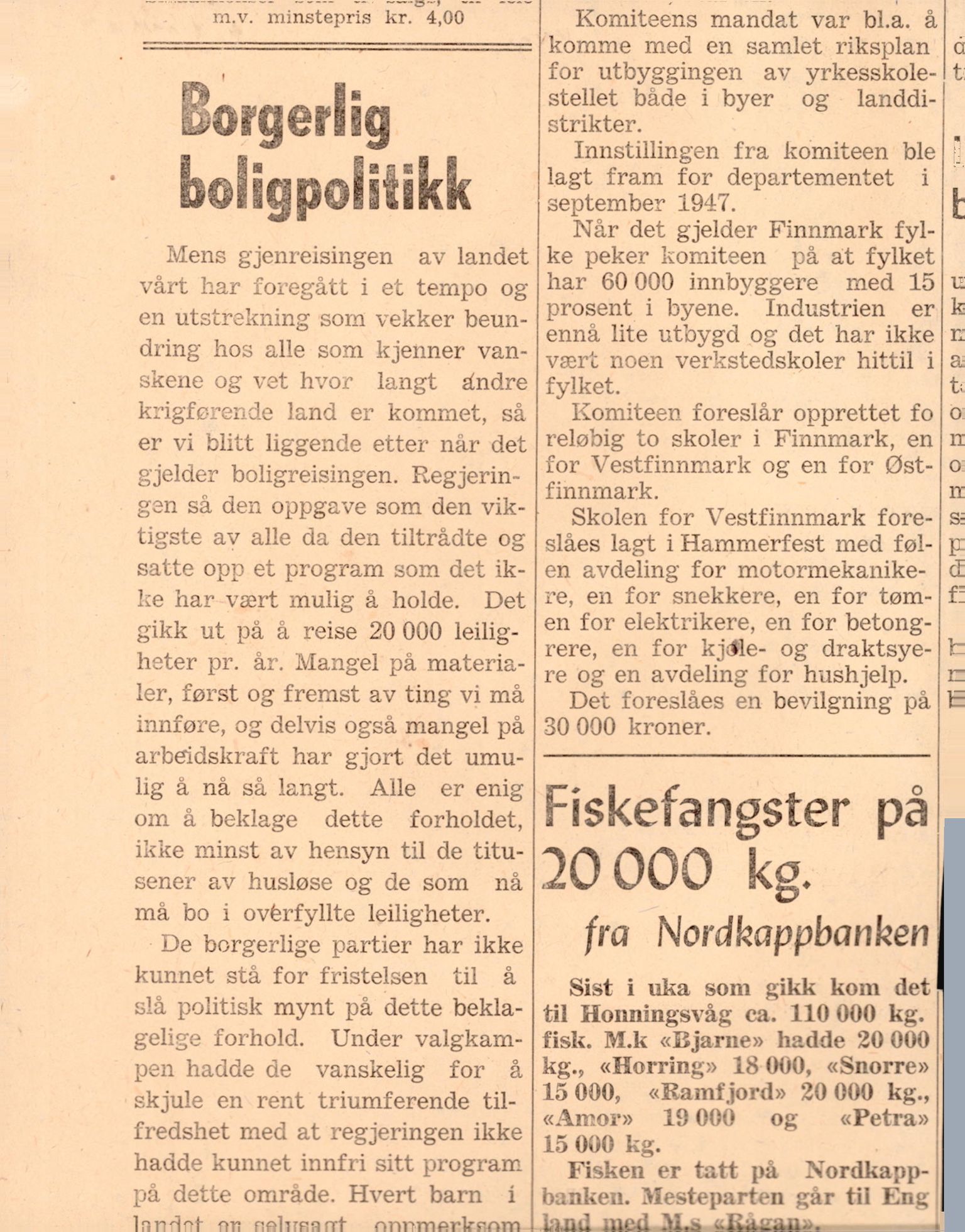 Finnmarkskontorets presse- og opplysningsarkiv , FMFB/A-1198/E/L0003/0006: I Nord-Troms og Finnmark - generelt  / Ordførere, 1946