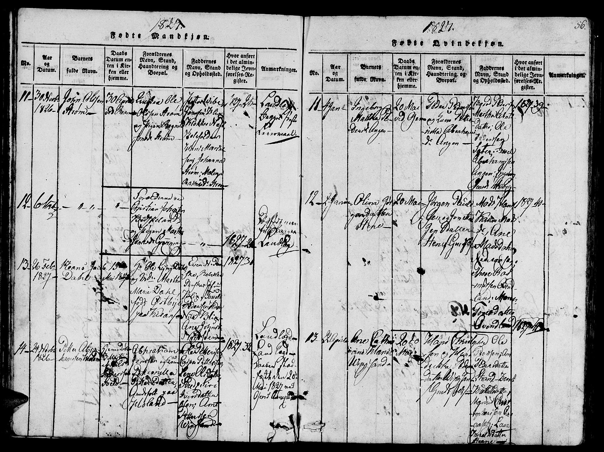 Ministerialprotokoller, klokkerbøker og fødselsregistre - Sør-Trøndelag, AV/SAT-A-1456/657/L0702: Parish register (official) no. 657A03, 1818-1831, p. 56