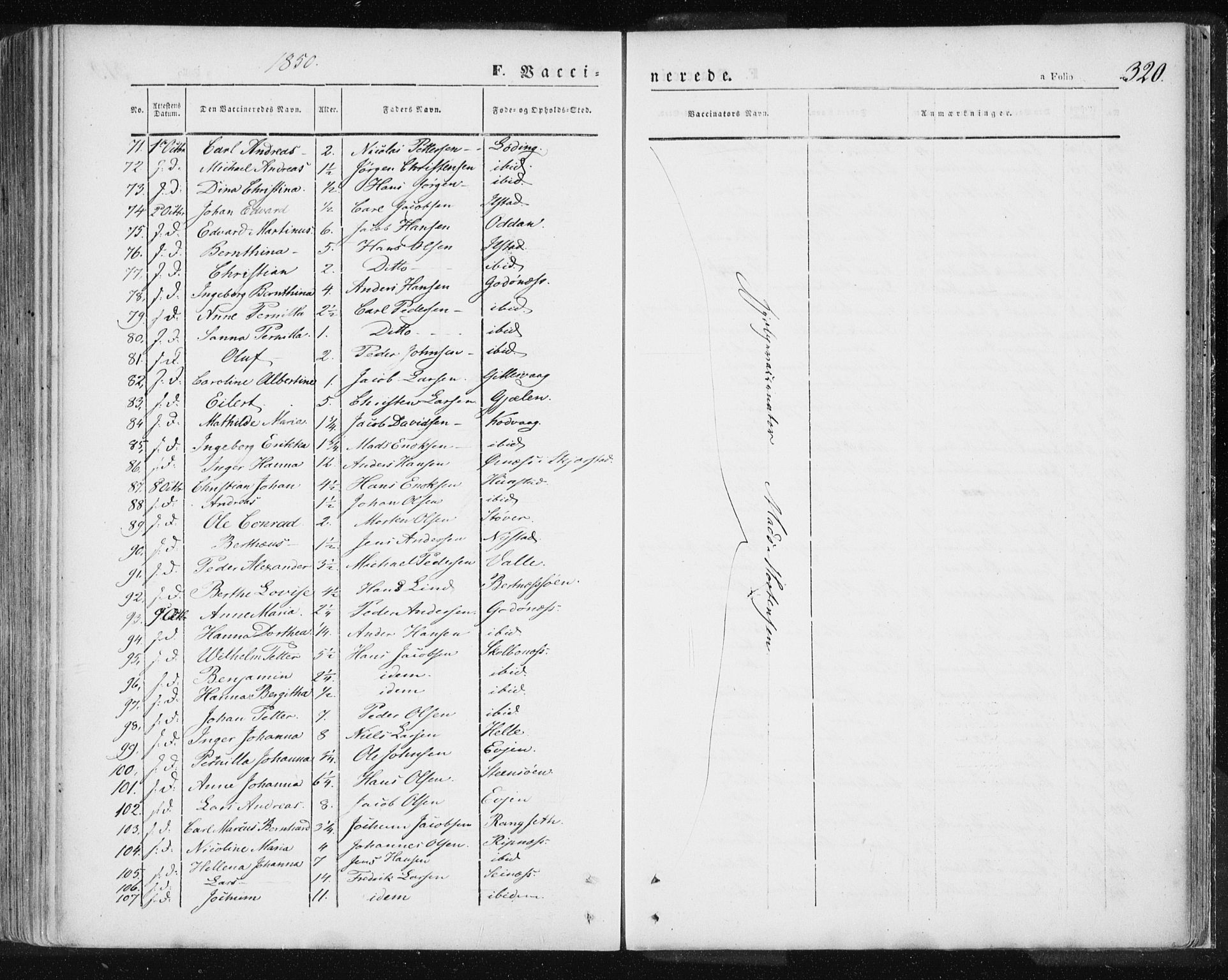 Ministerialprotokoller, klokkerbøker og fødselsregistre - Nordland, SAT/A-1459/801/L0007: Parish register (official) no. 801A07, 1845-1863, p. 320