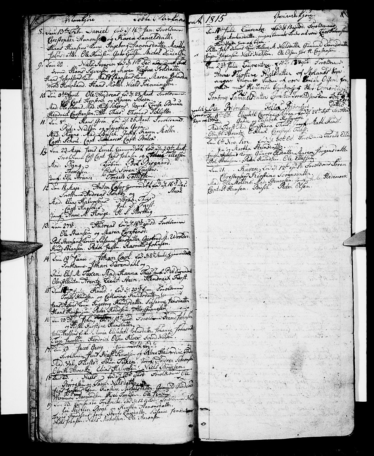 Risør sokneprestkontor, AV/SAK-1111-0035/F/Fb/L0003: Parish register (copy) no. B 3 /1, 1812-1874, p. 8