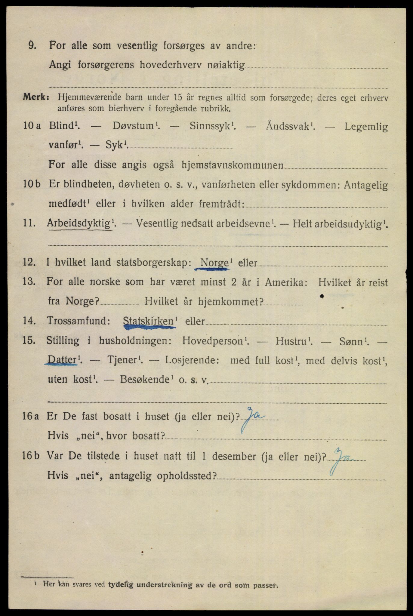 SAKO, 1920 census for Kongsberg, 1920, p. 12449