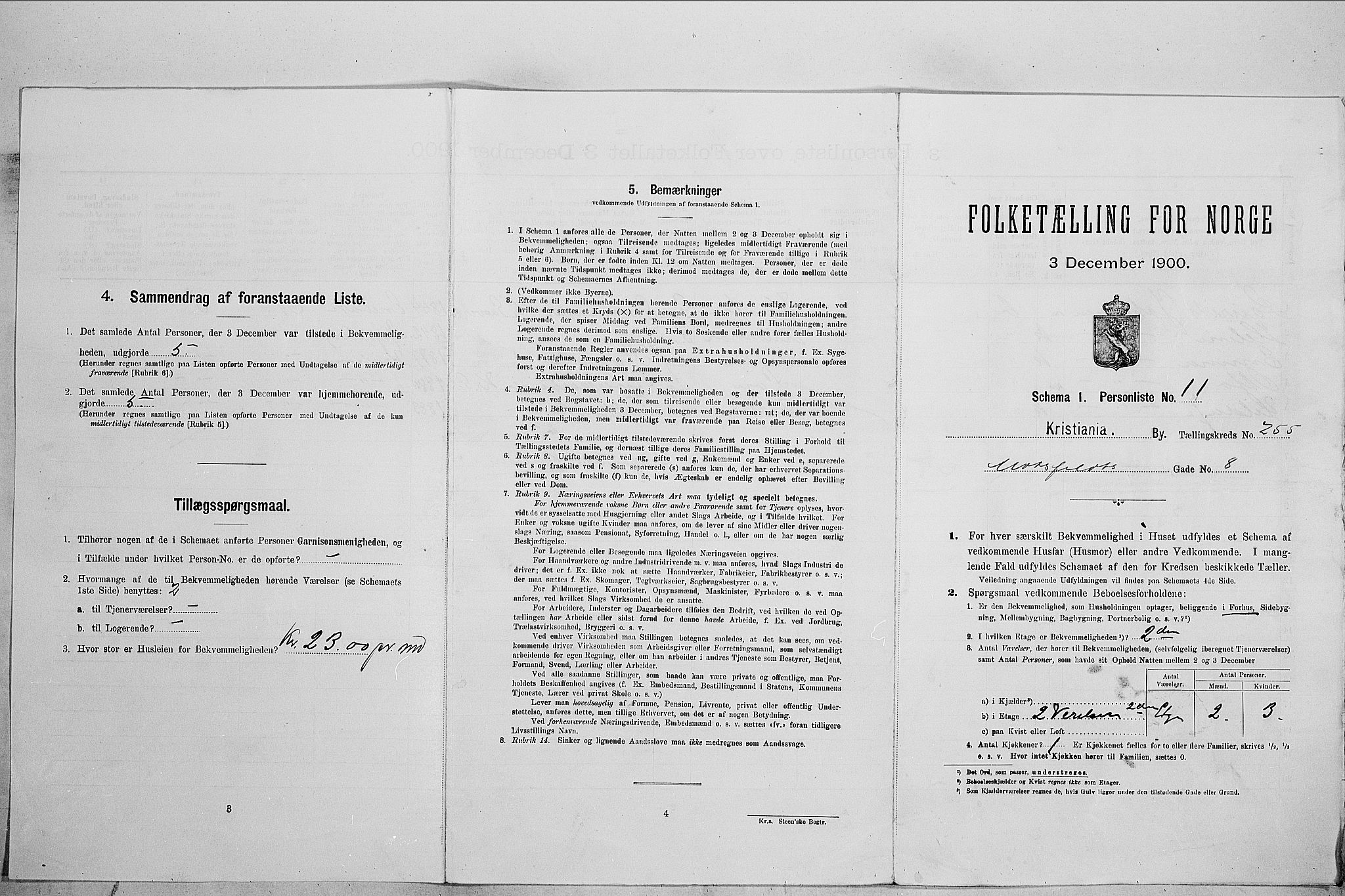 SAO, 1900 census for Kristiania, 1900, p. 59739