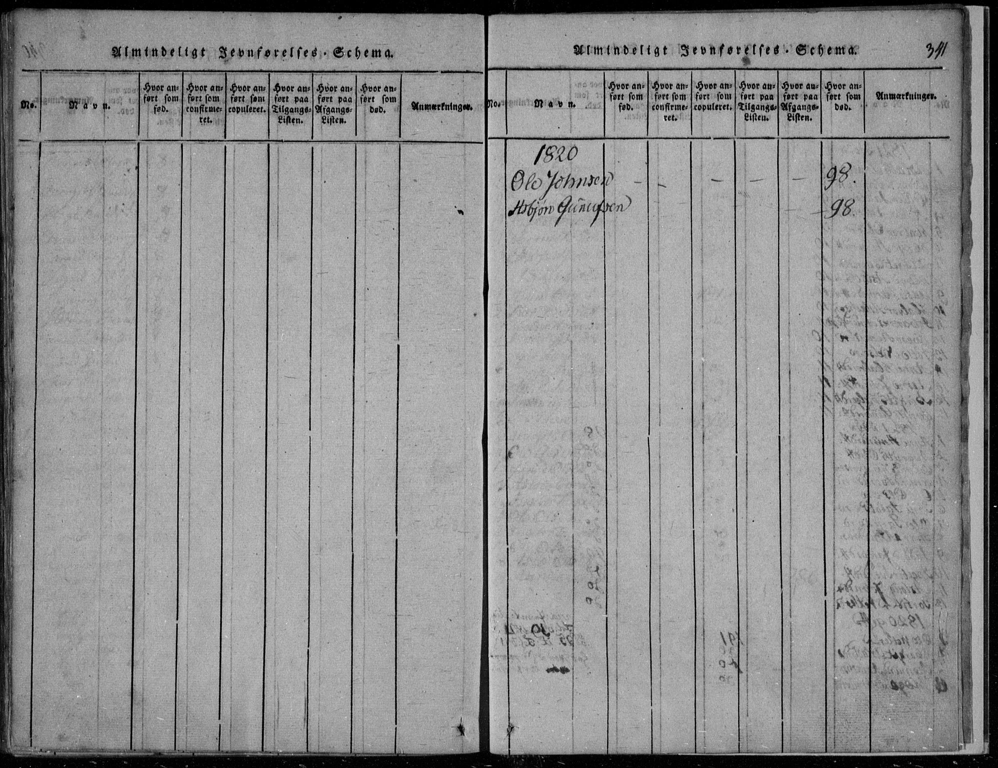 Rauland kirkebøker, SAKO/A-292/F/Fa/L0001: Parish register (official) no. 1, 1814-1859, p. 341