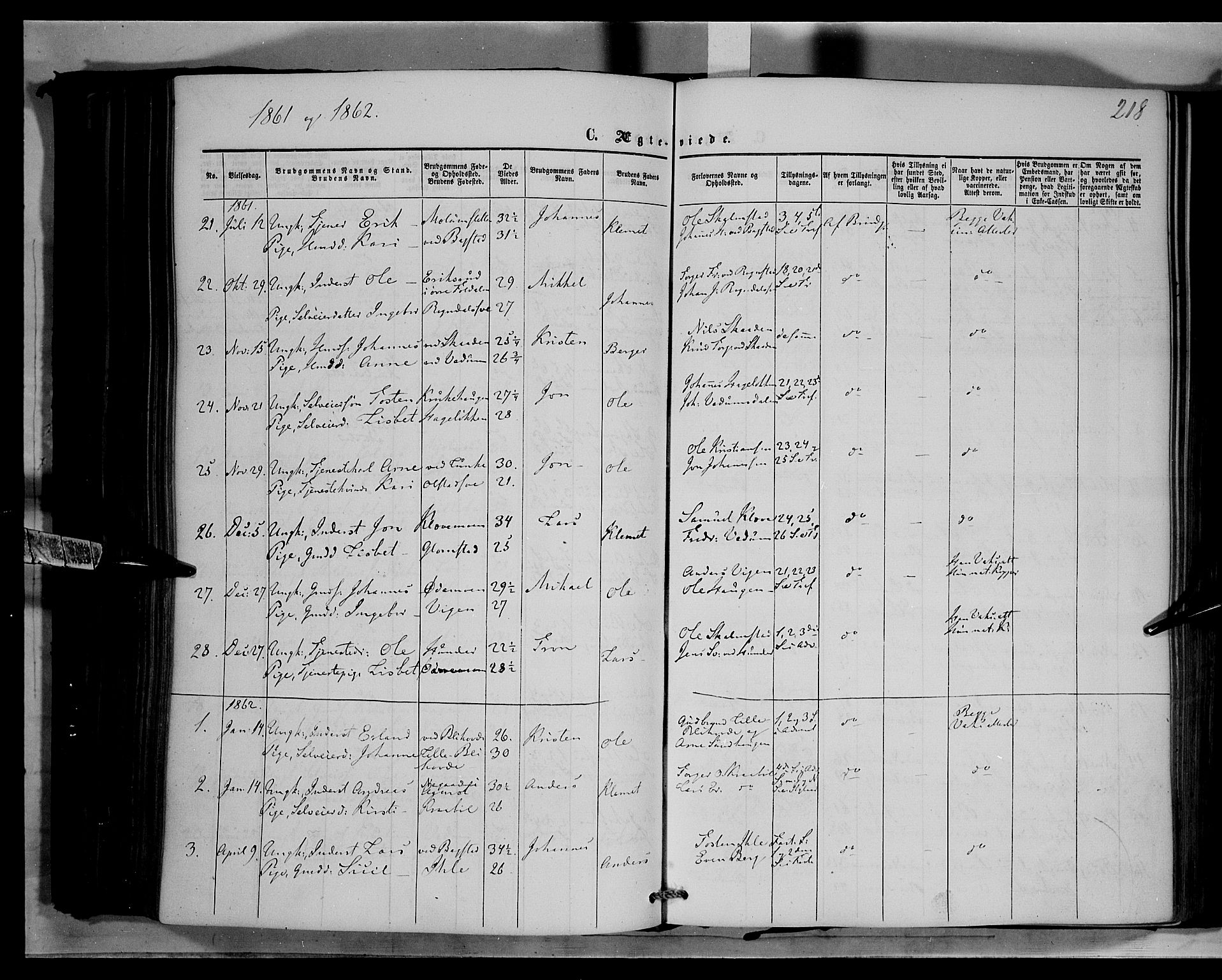 Øyer prestekontor, AV/SAH-PREST-084/H/Ha/Haa/L0006: Parish register (official) no. 6, 1858-1874, p. 218